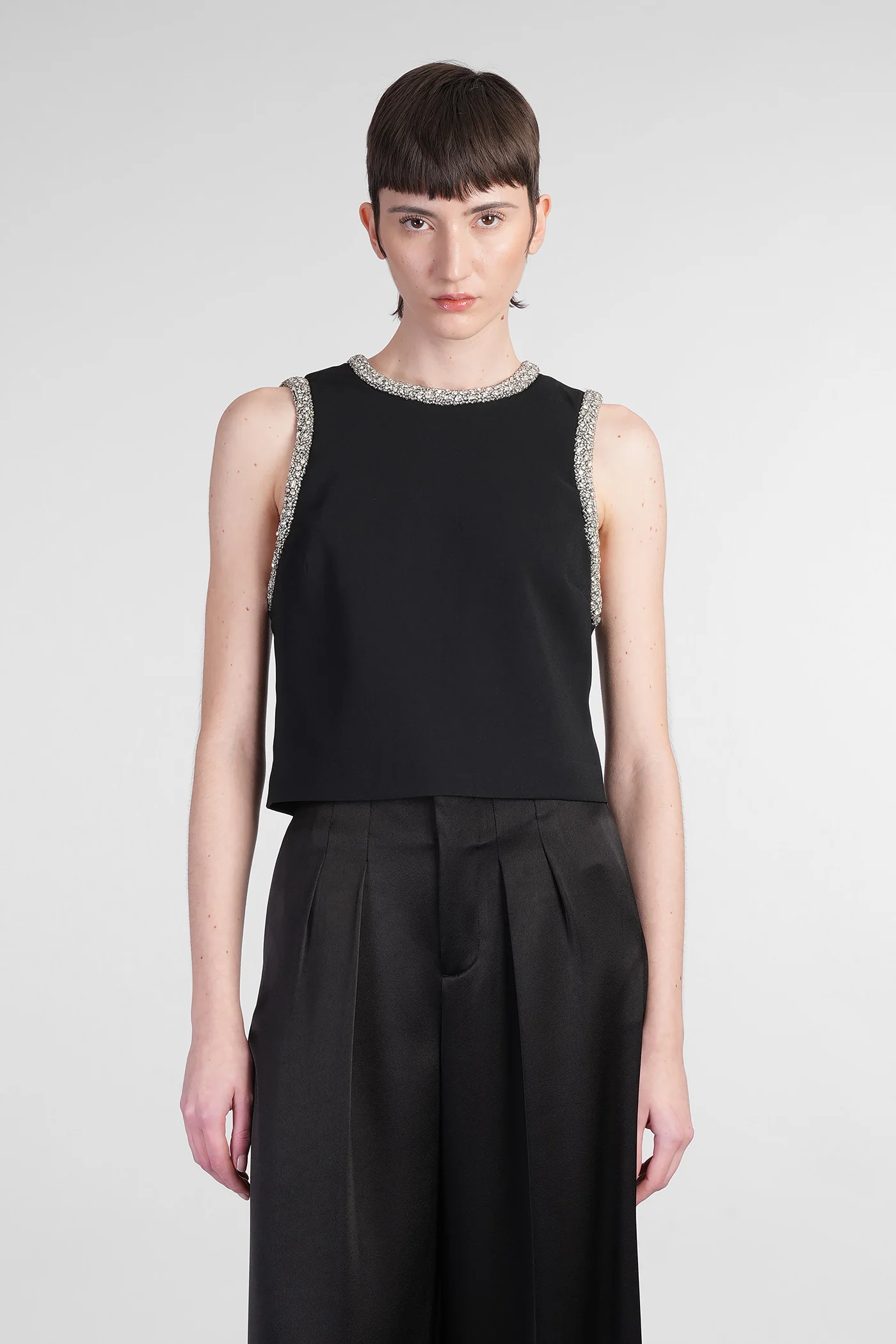 Amal Topwear in black polyester