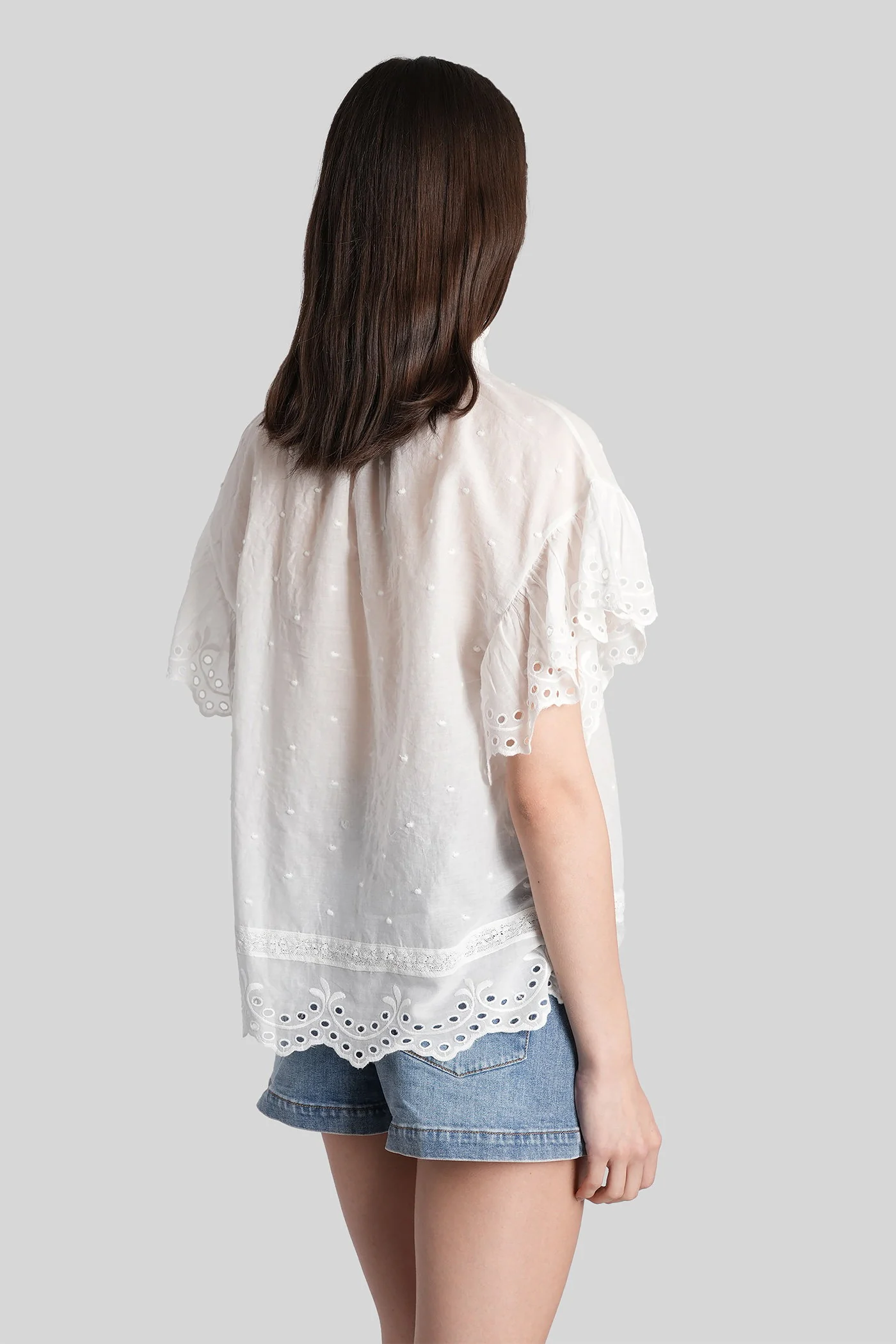 Julius Blouse in white cotton - Image 3