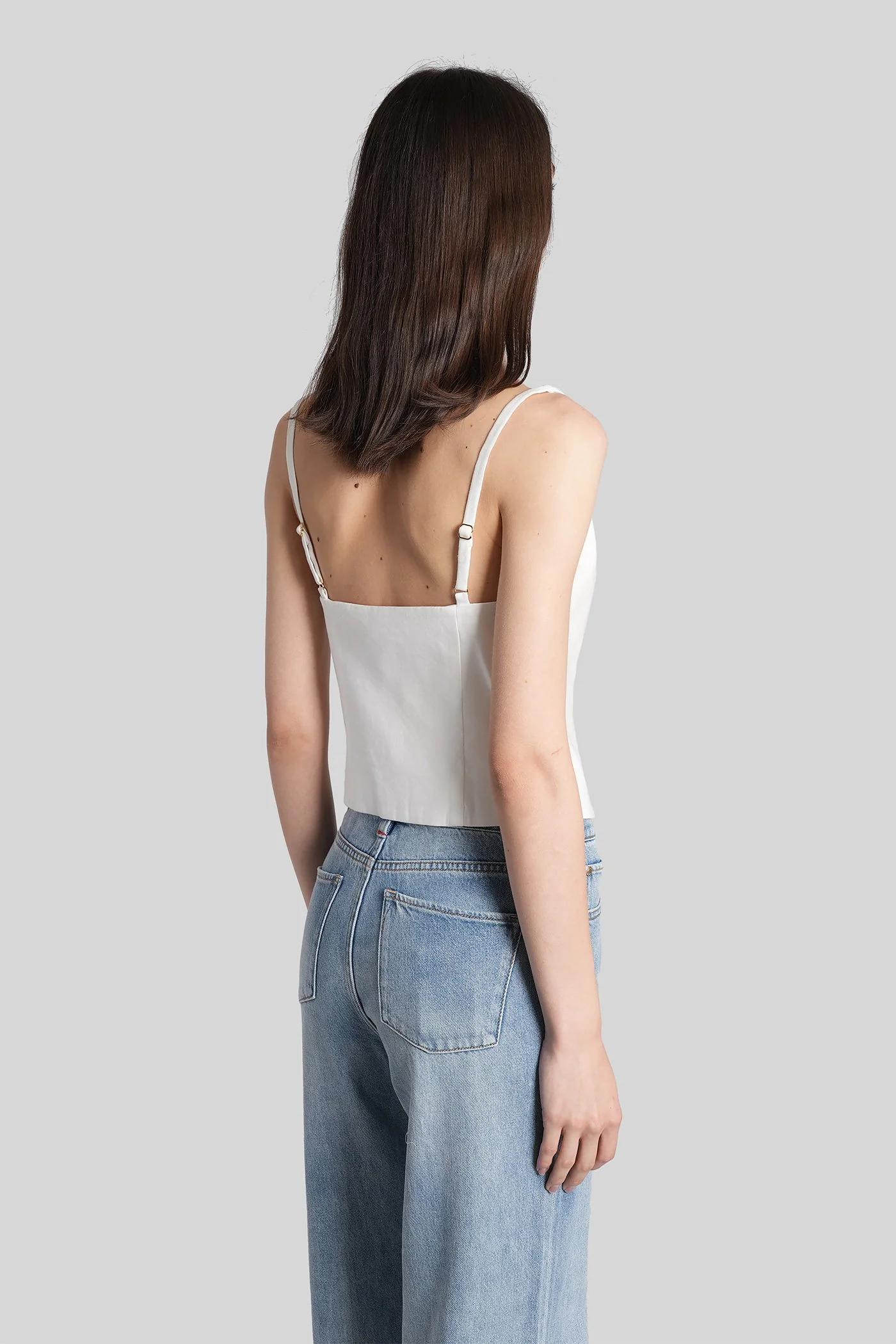 Kelcey Topwear in white linen - Image 3