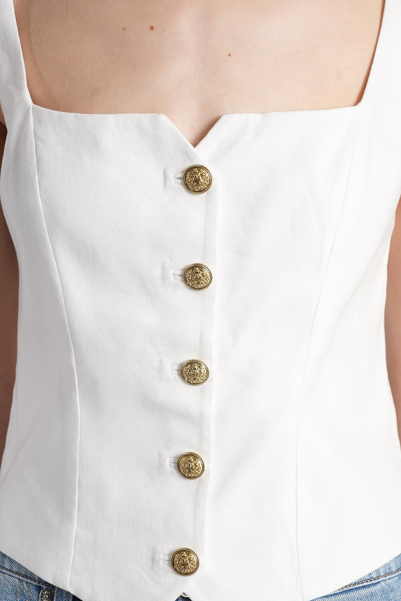 Kelcey Topwear in white linen - Image 5