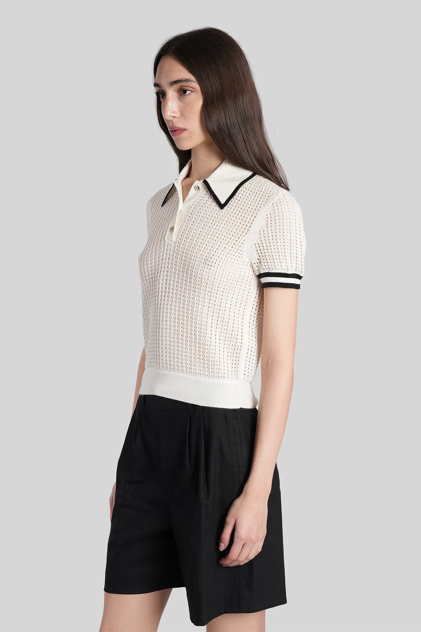 Martha Polo in beige wool and polyester - Image 4