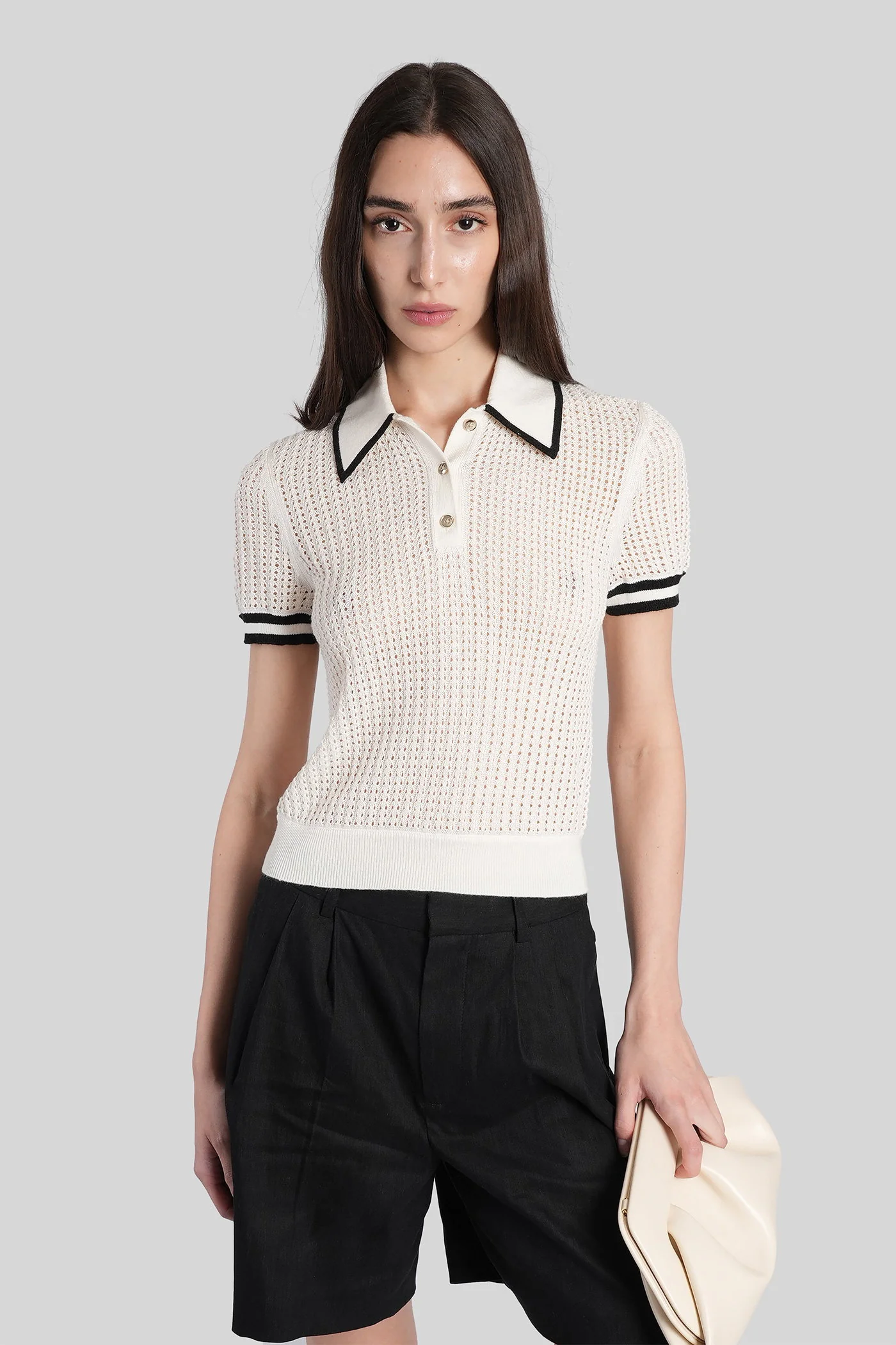 Martha Polo in beige wool and polyester - Image 7