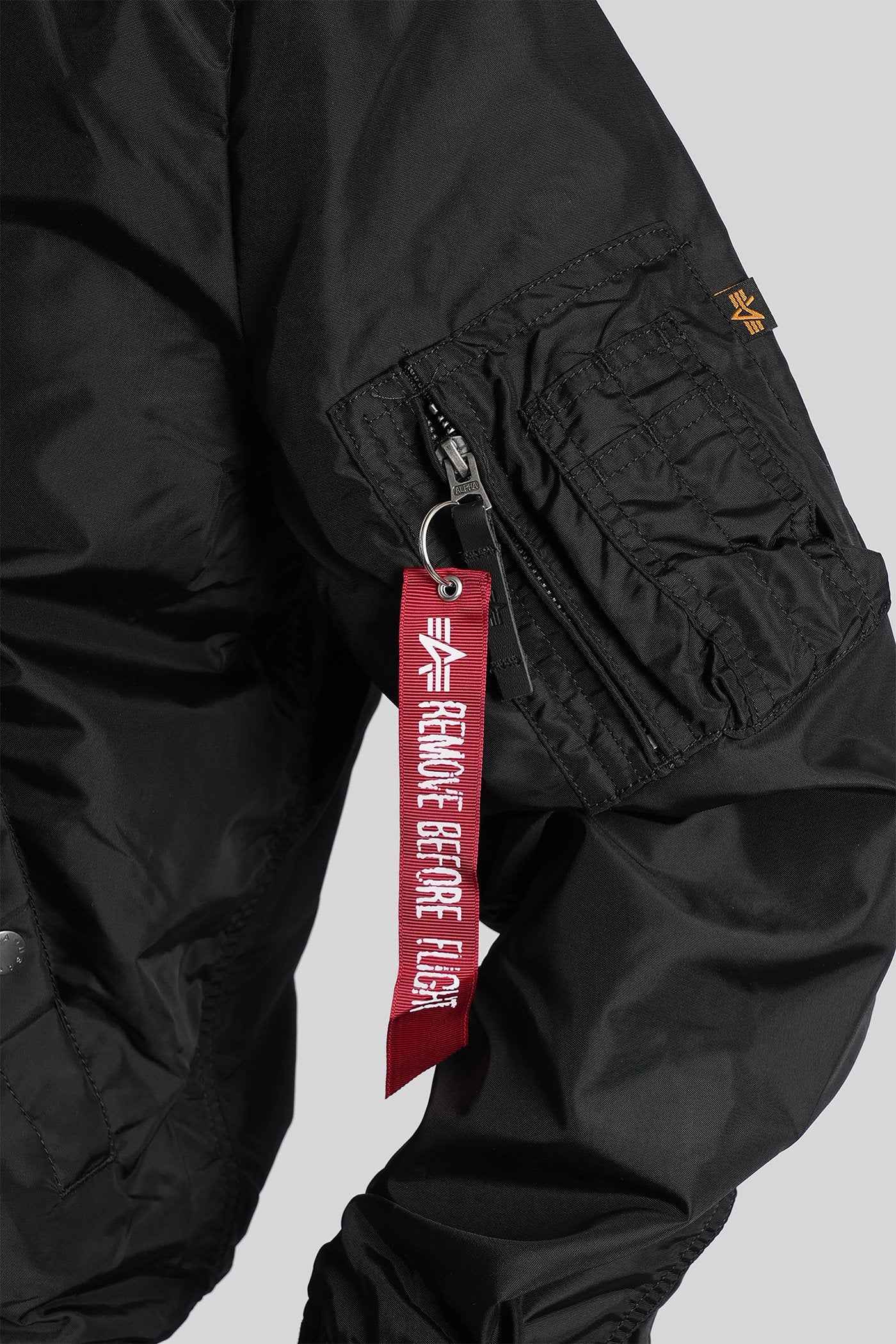 Ma-1 tt Bomber Jacket in black nylon - Image 5