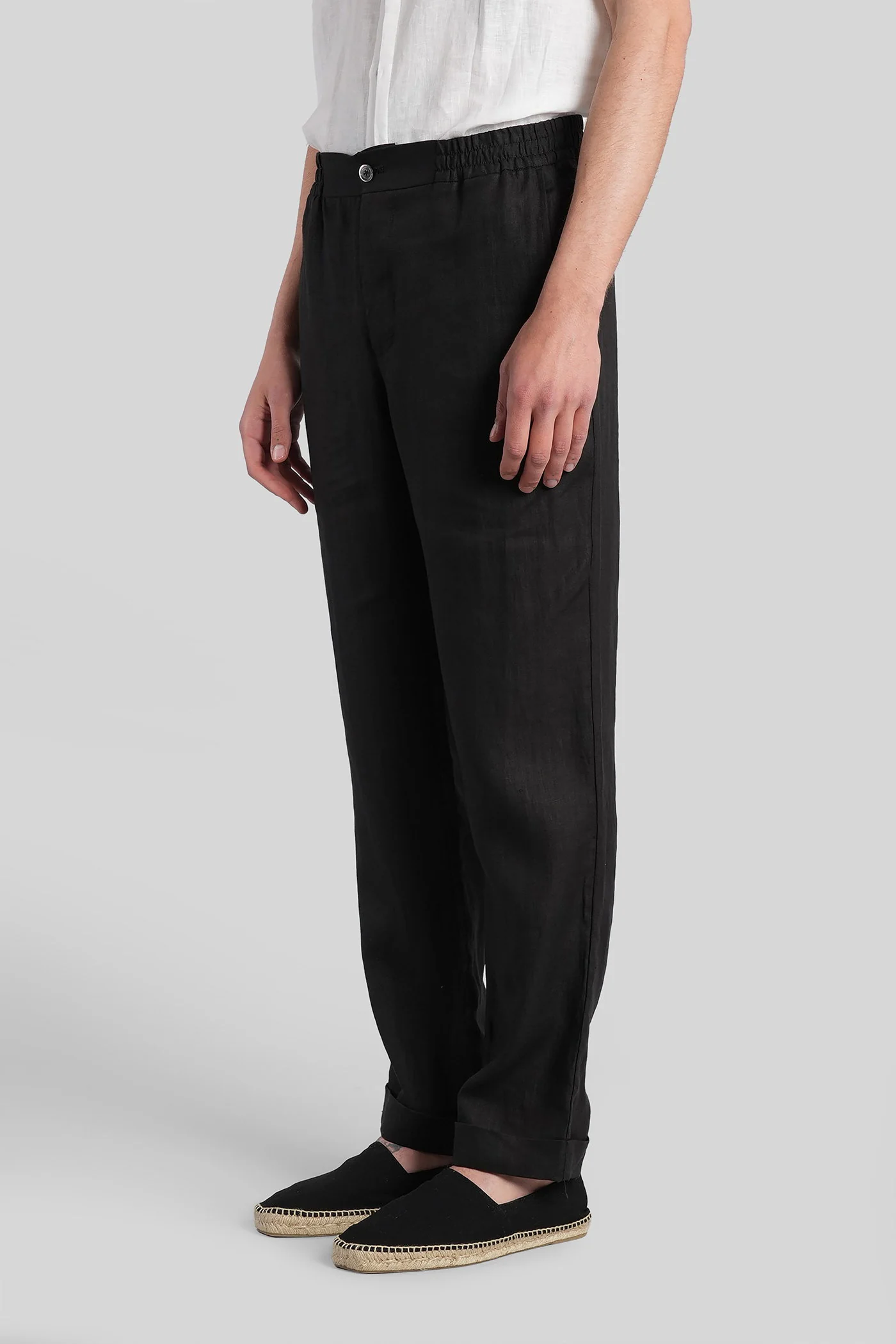 Pants in black linen - Image 4