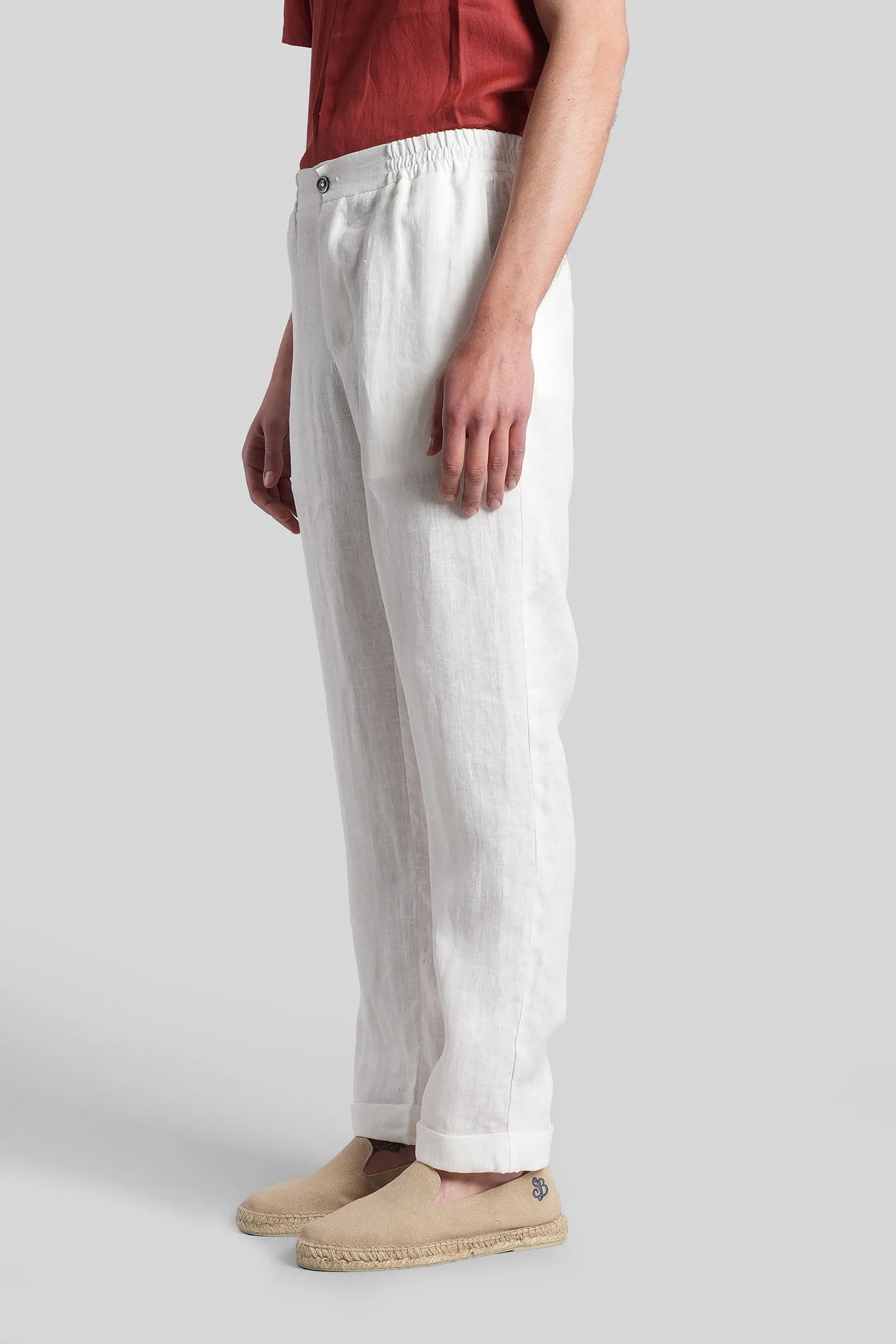 Pants in white linen - Image 4