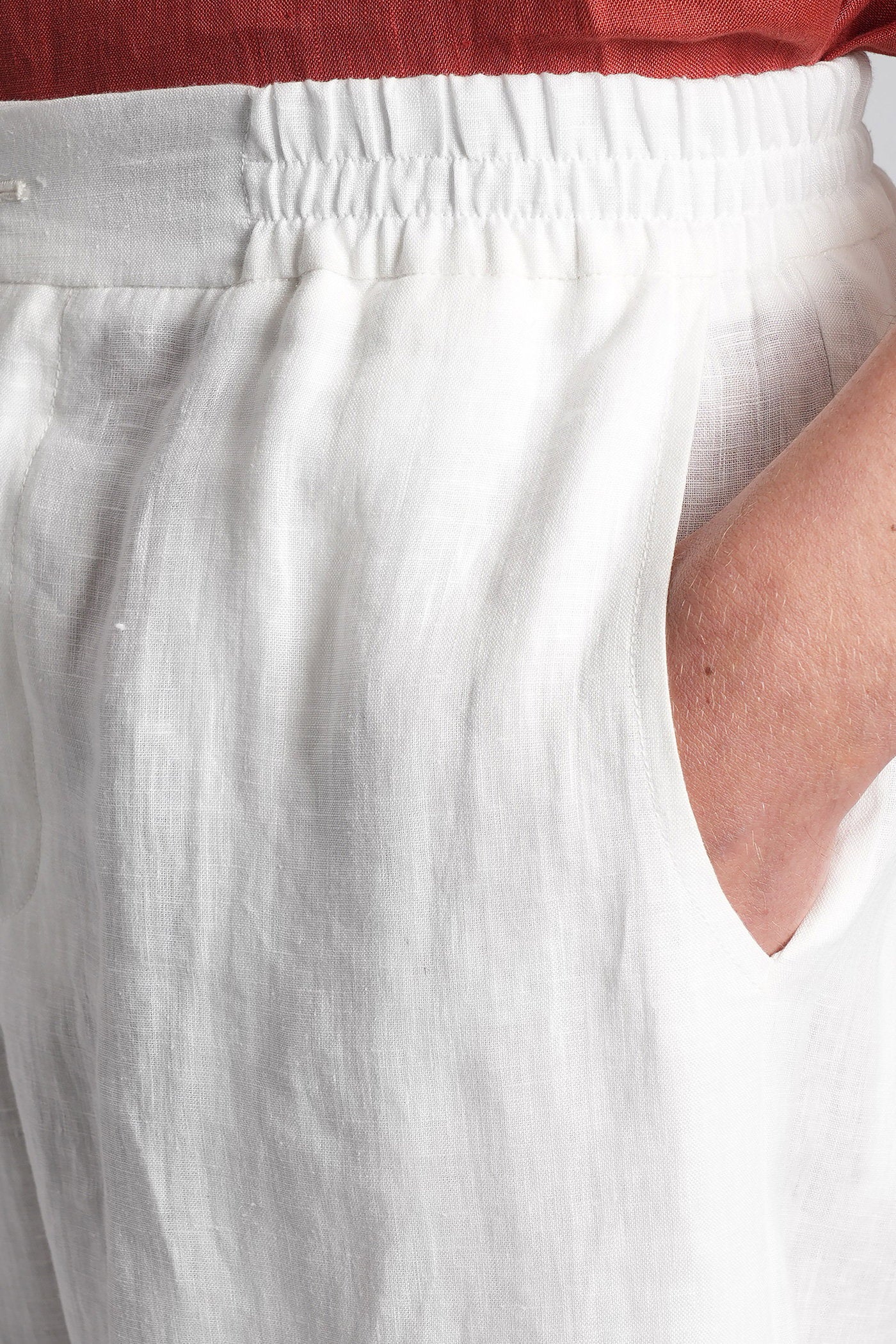 Pants in white linen - Image 5