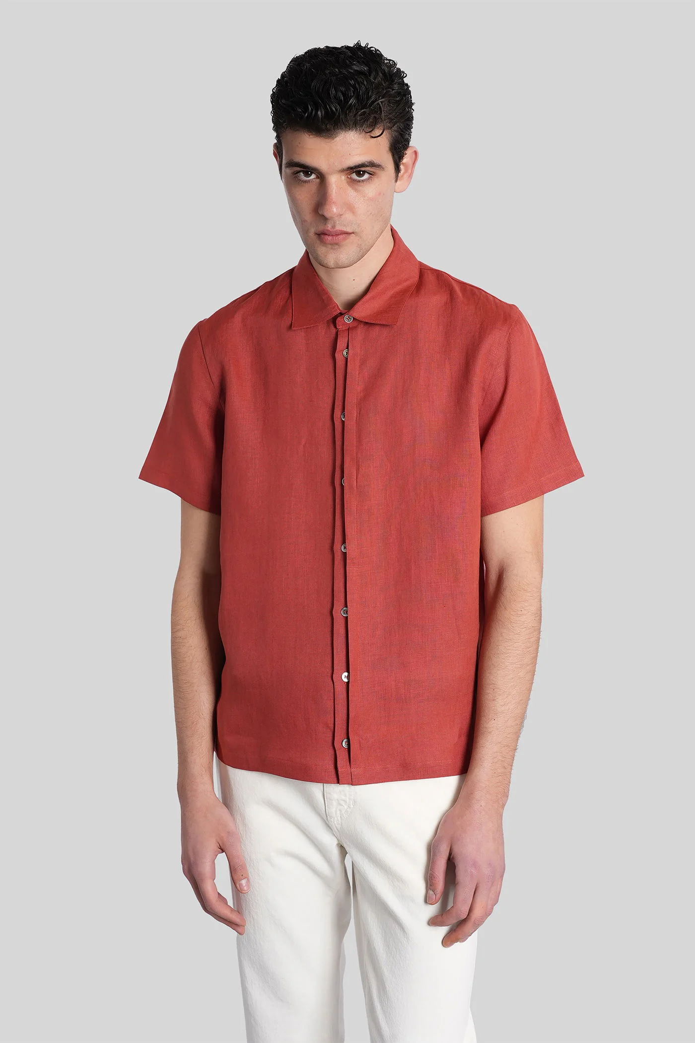 Shirt in Rust linen