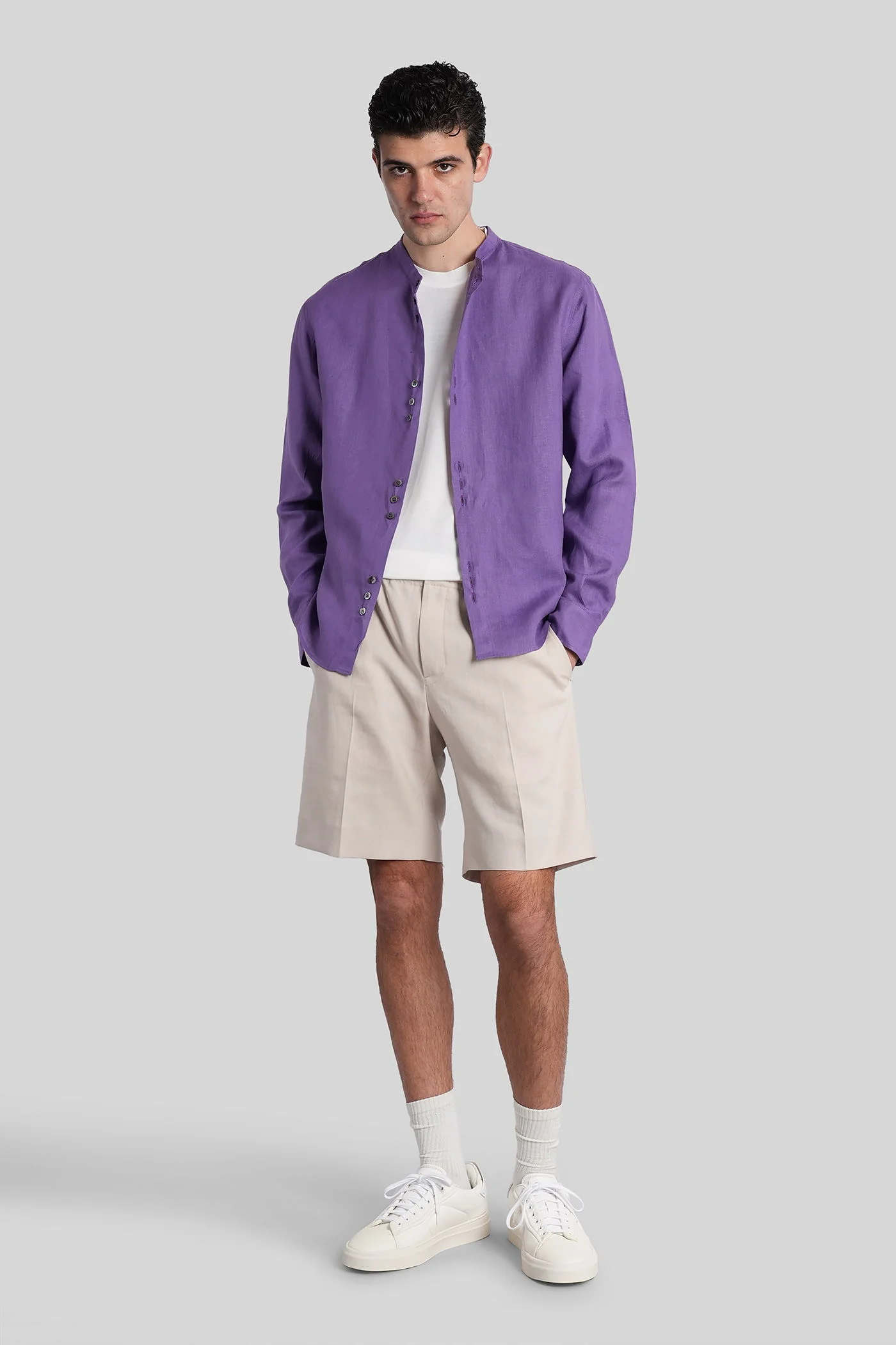 Shirt in Viola linen - Image 2