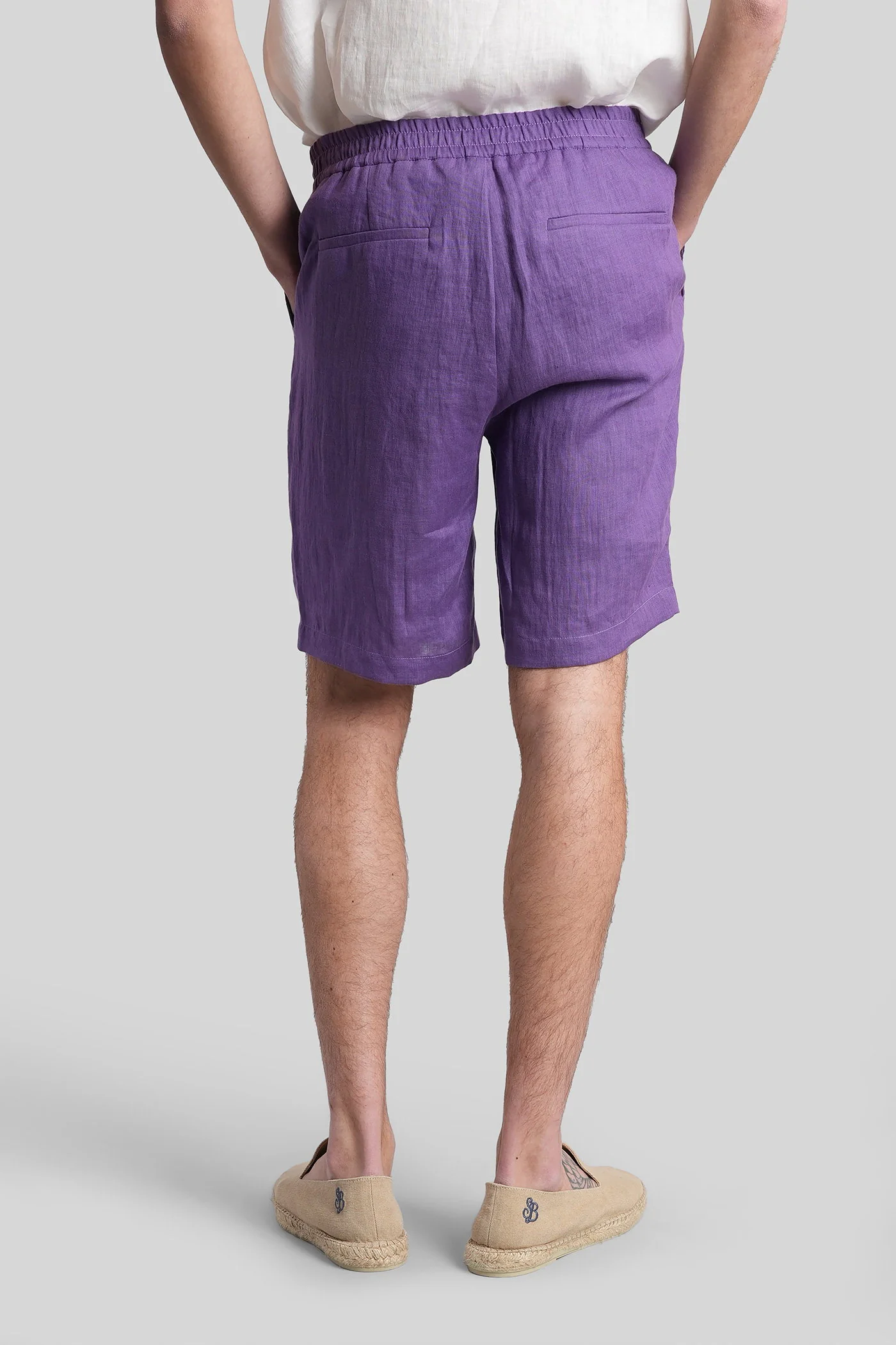 Shorts in Viola linen - Image 3