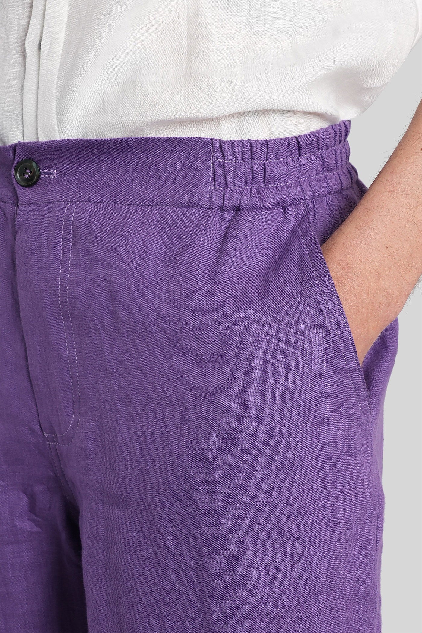 Shorts in Viola linen - Image 5