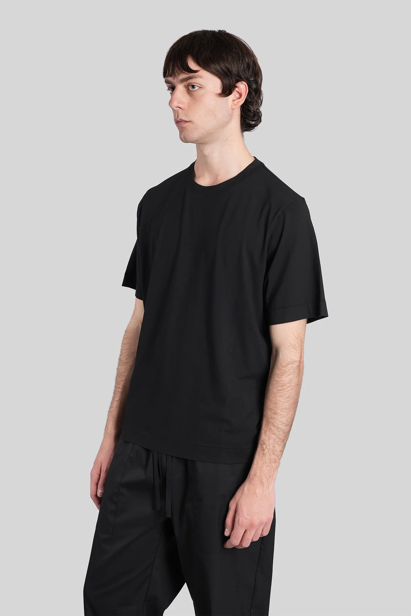 T-Shirt in black cotton - Image 4