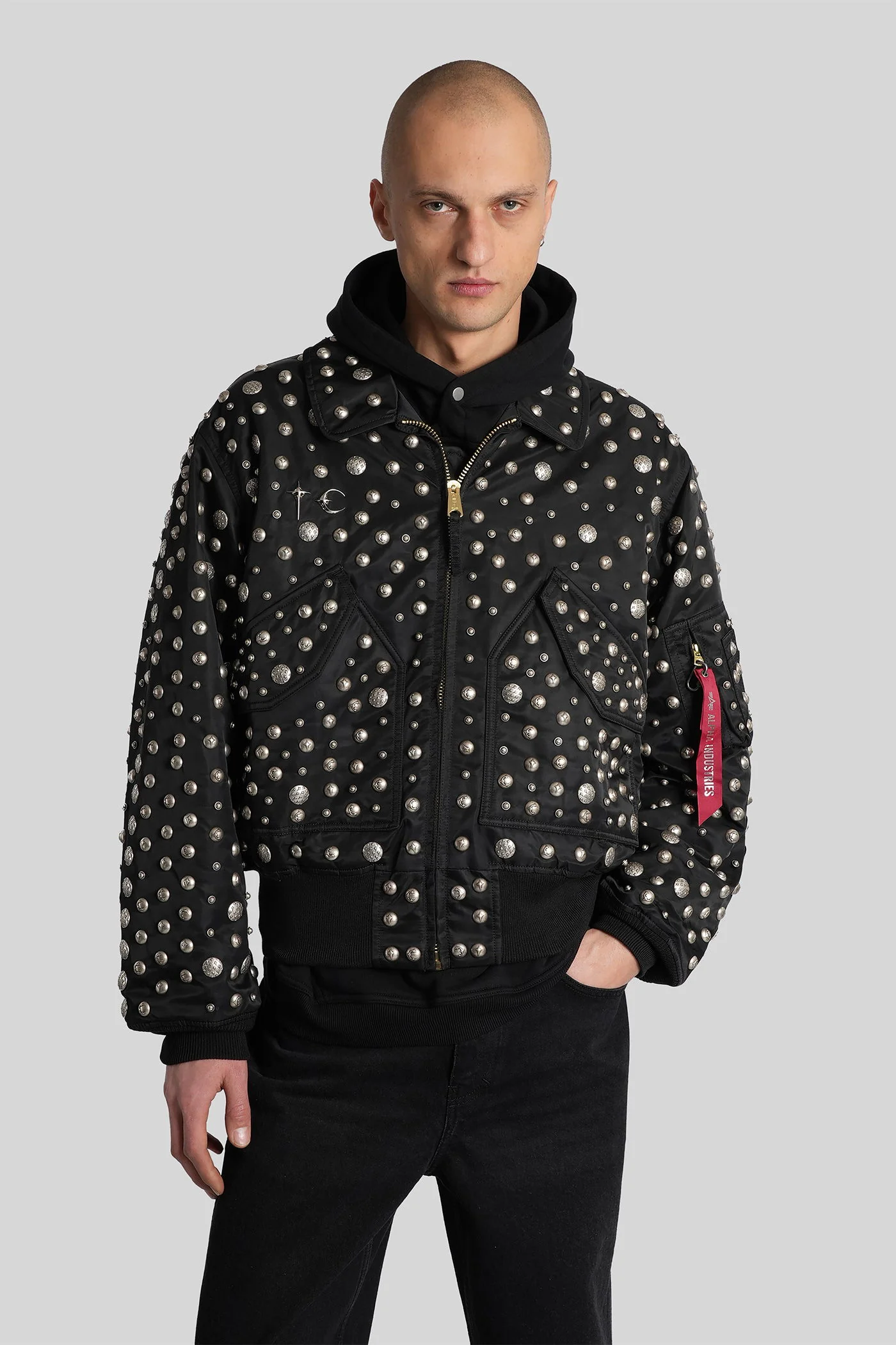 Bomber Jacket in black nylon - Image 6