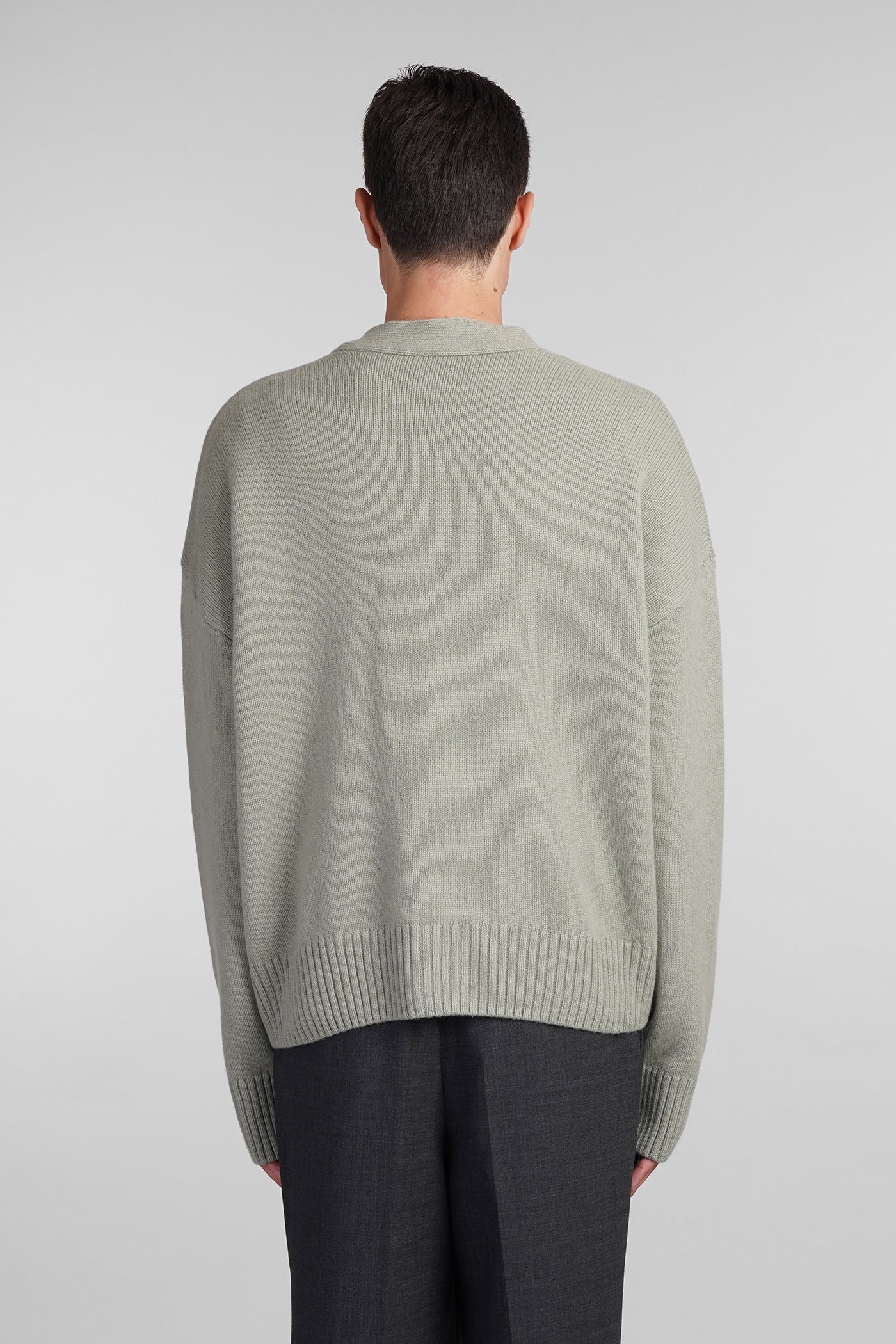 Cardigan in green wool - Image 3
