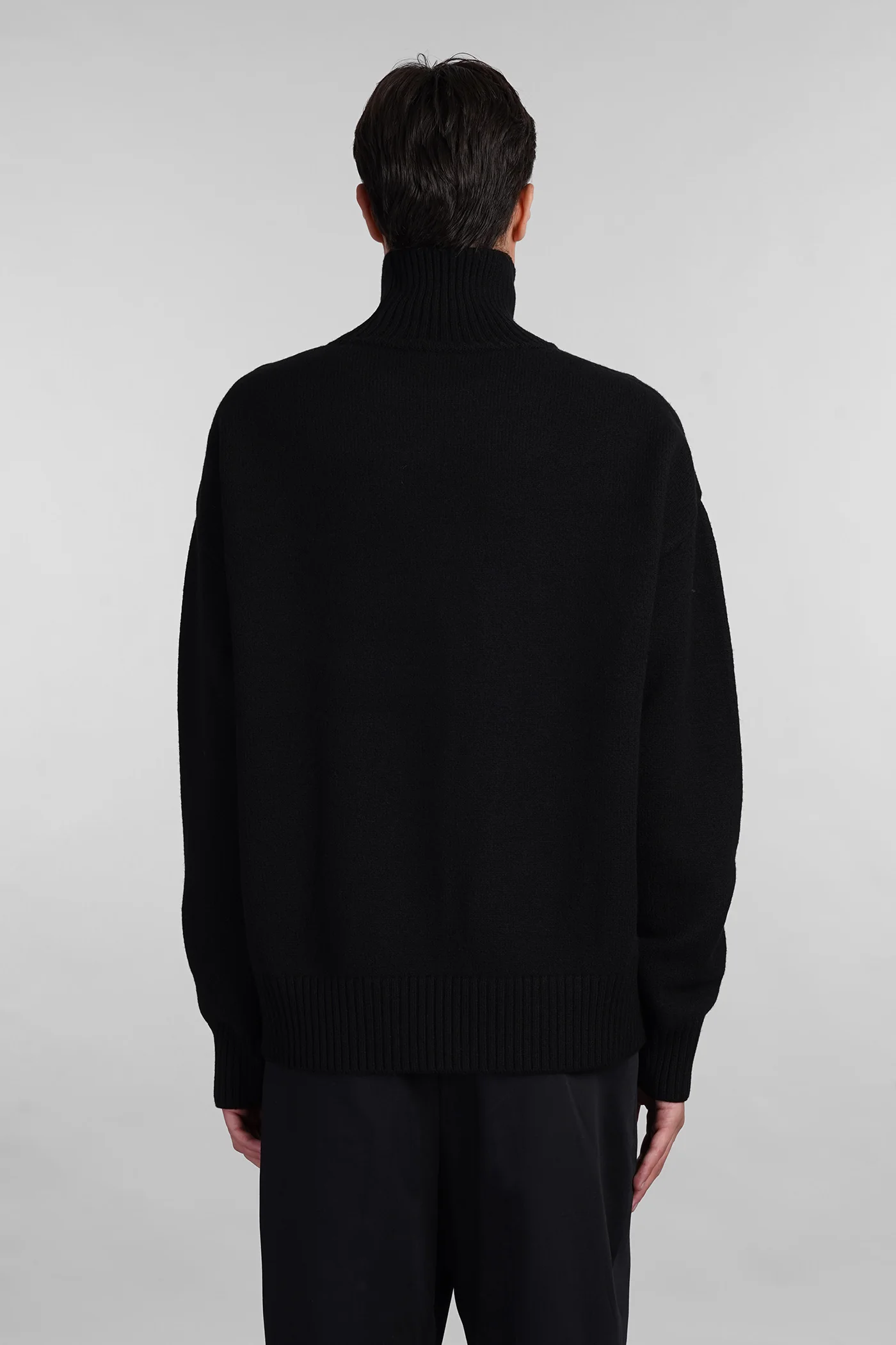 Knitwear in black wool - Image 3