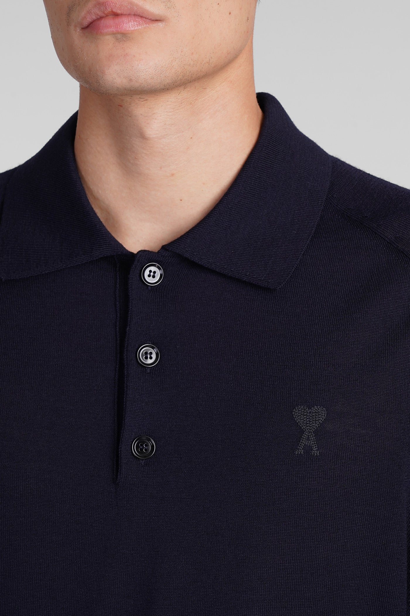 Polo in blue wool - Image 5