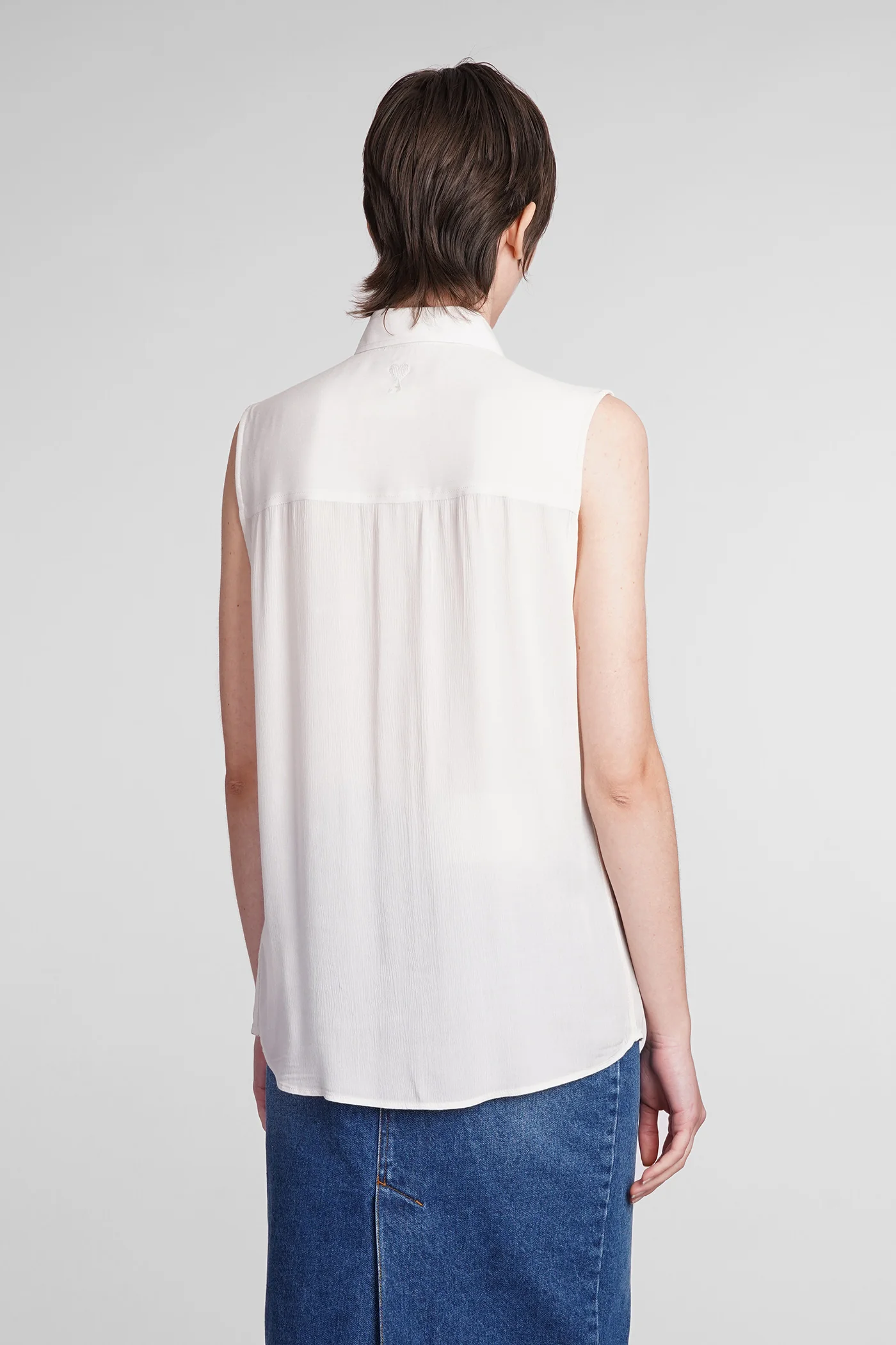 Shirt in beige viscose - Image 3
