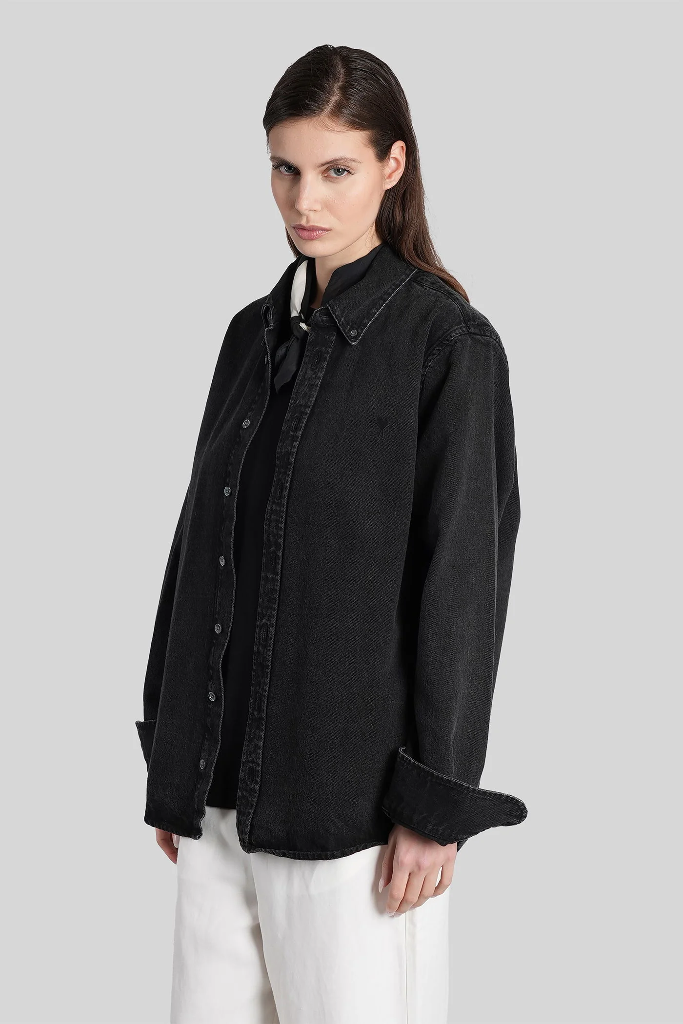 Shirt in black cotton - Image 4