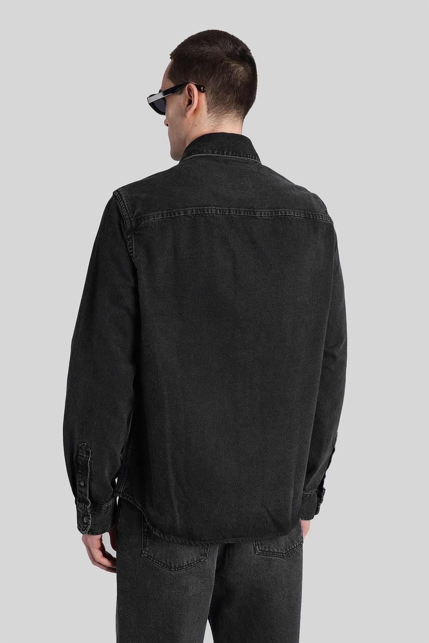 Shirt in black cotton - Image 3