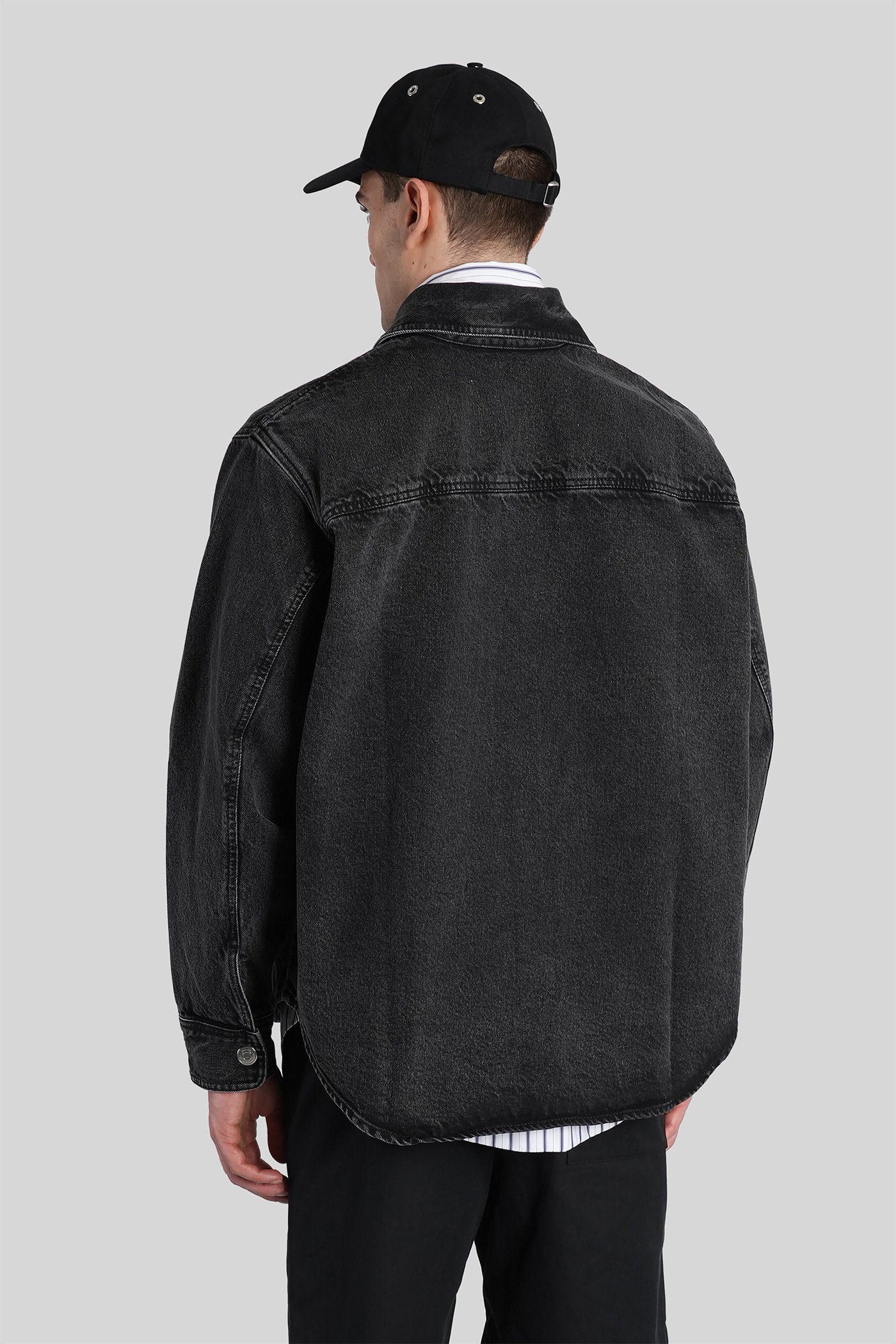 Shirt in black cotton - Image 3