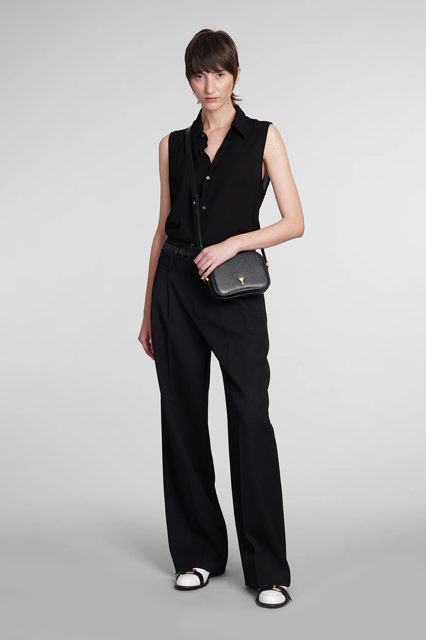 Shirt in black viscose - Image 2