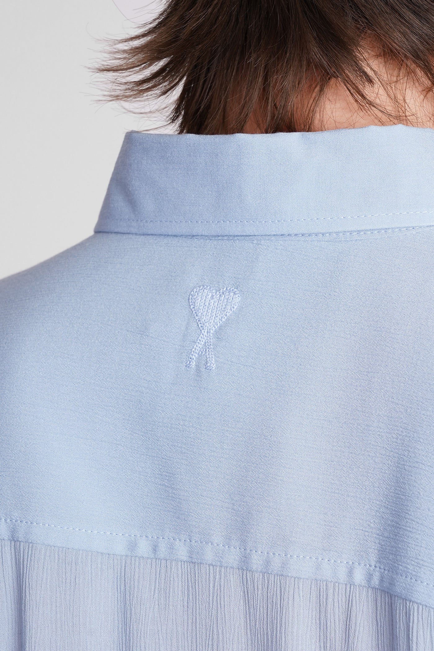 Shirt in cyan viscose - Image 5