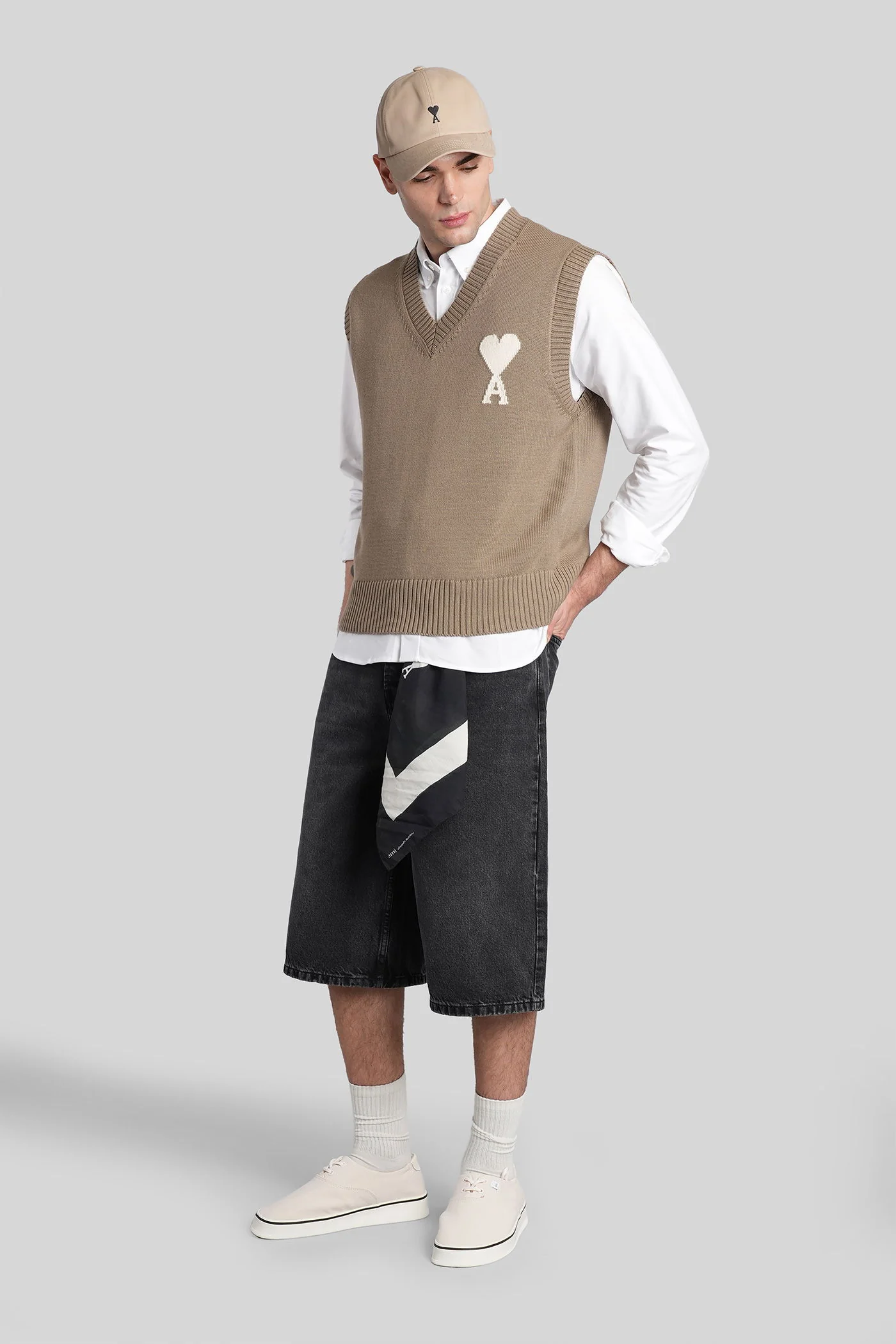 Shorts in black cotton - Image 2