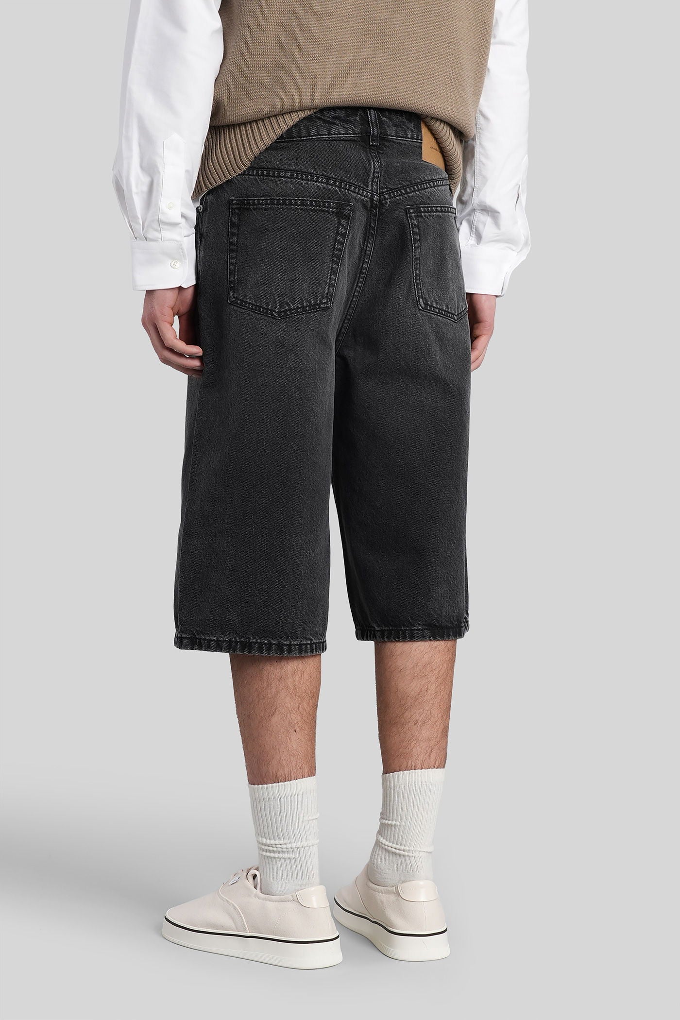 Shorts in black cotton - Image 3
