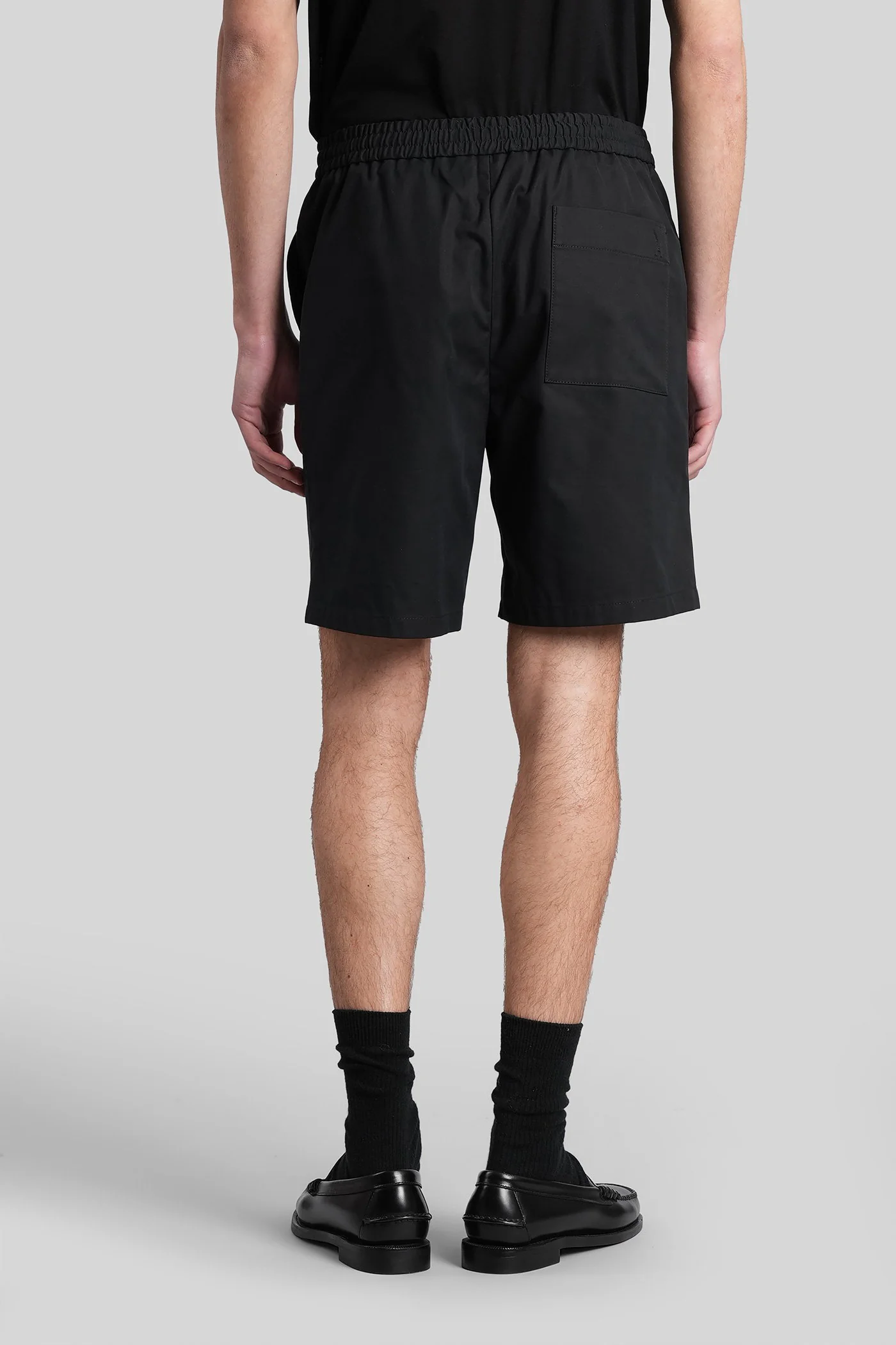 Shorts in black cotton - Image 3