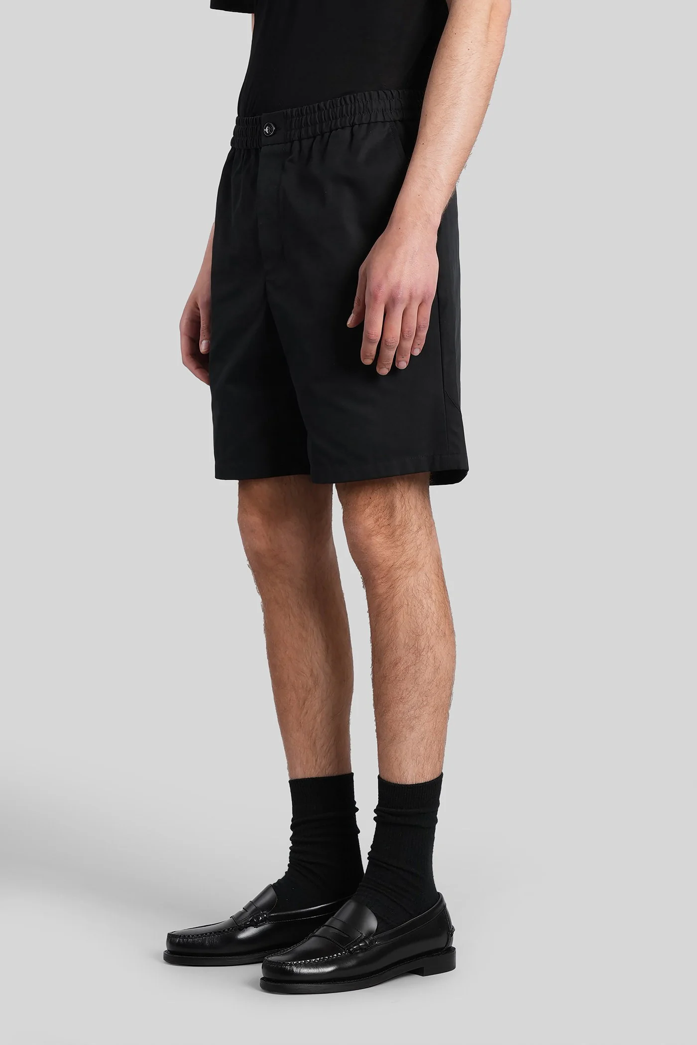 Shorts in black cotton - Image 4