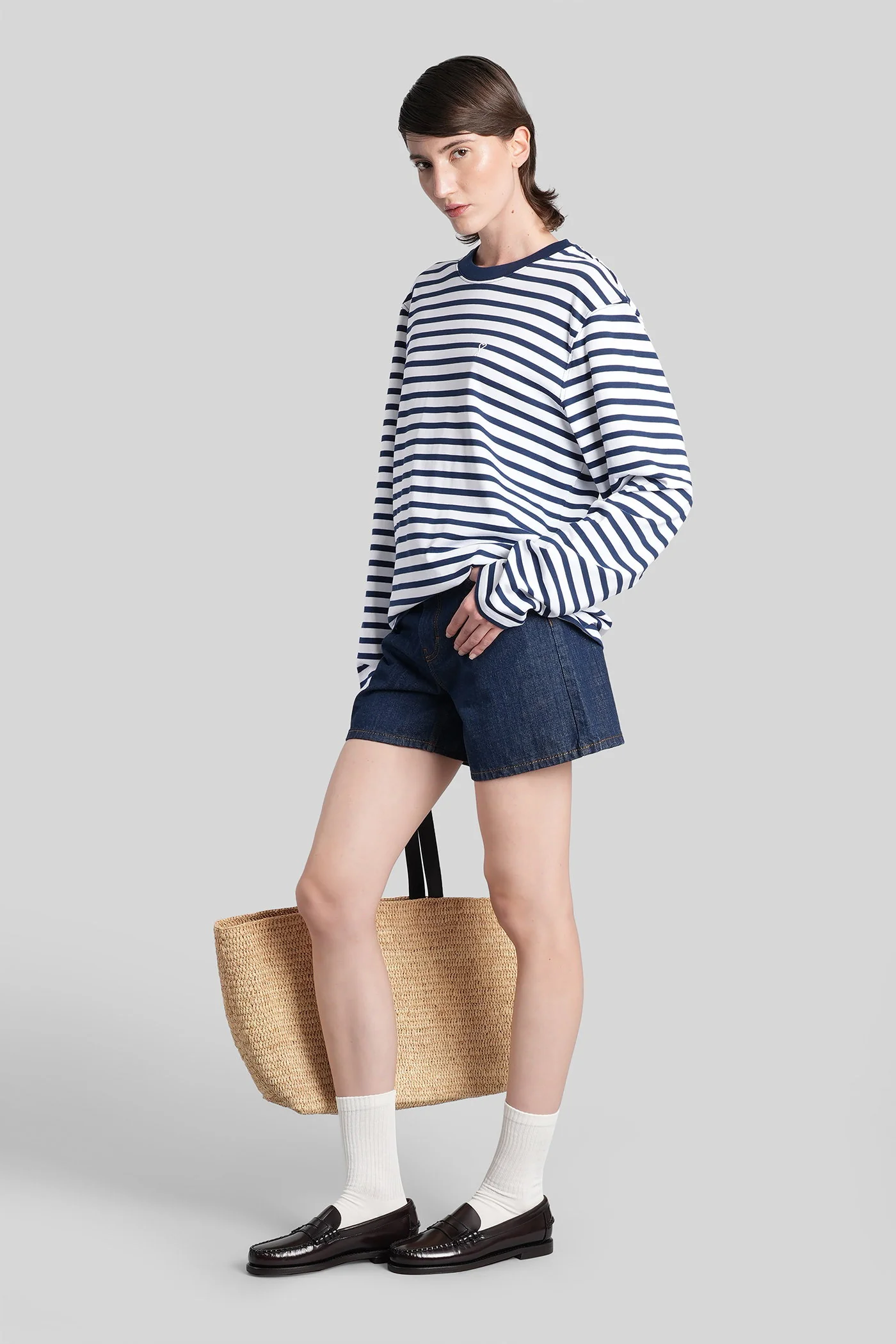Shorts in blue cotton - Image 2