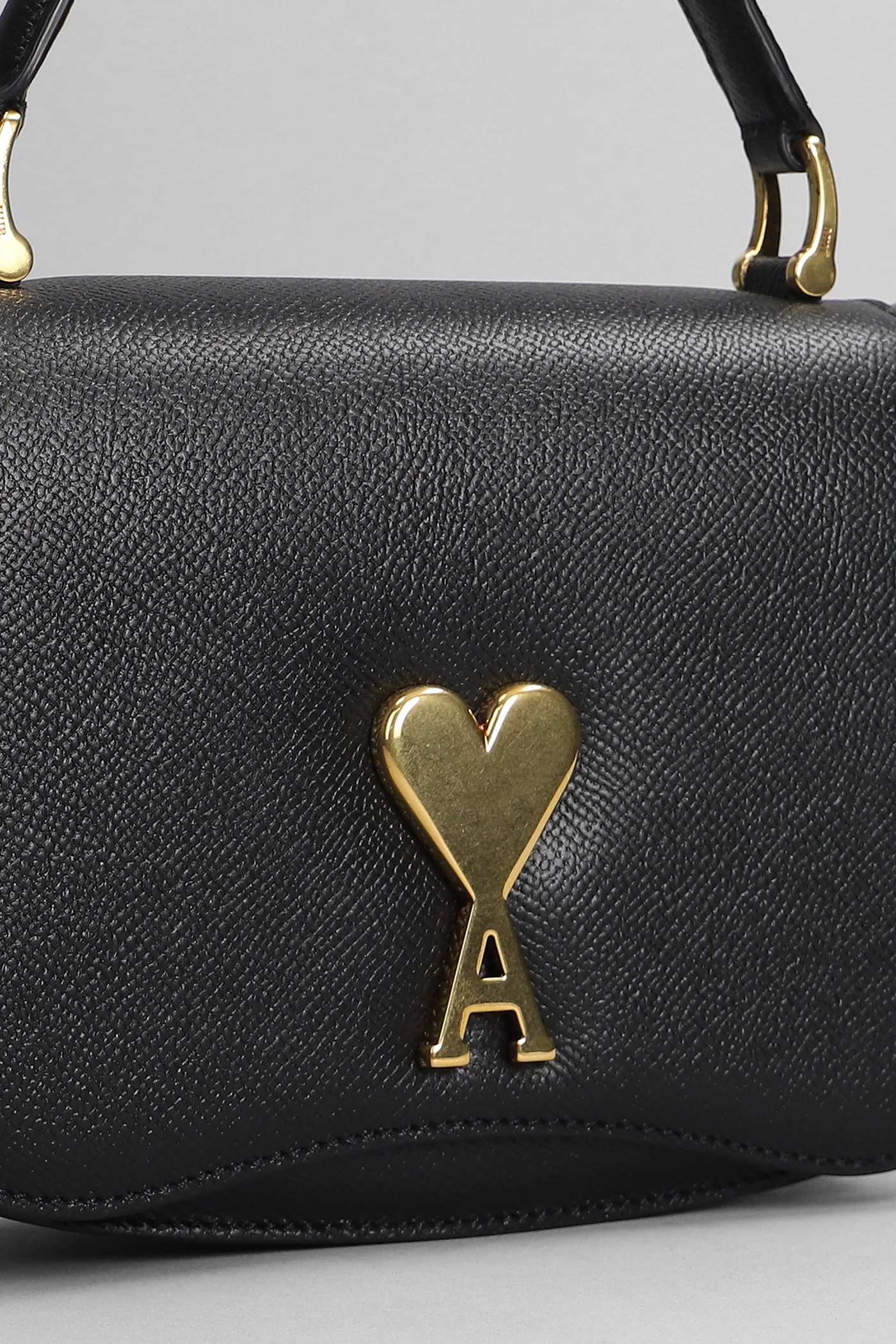 Shoulder bag in black leather - Image 4