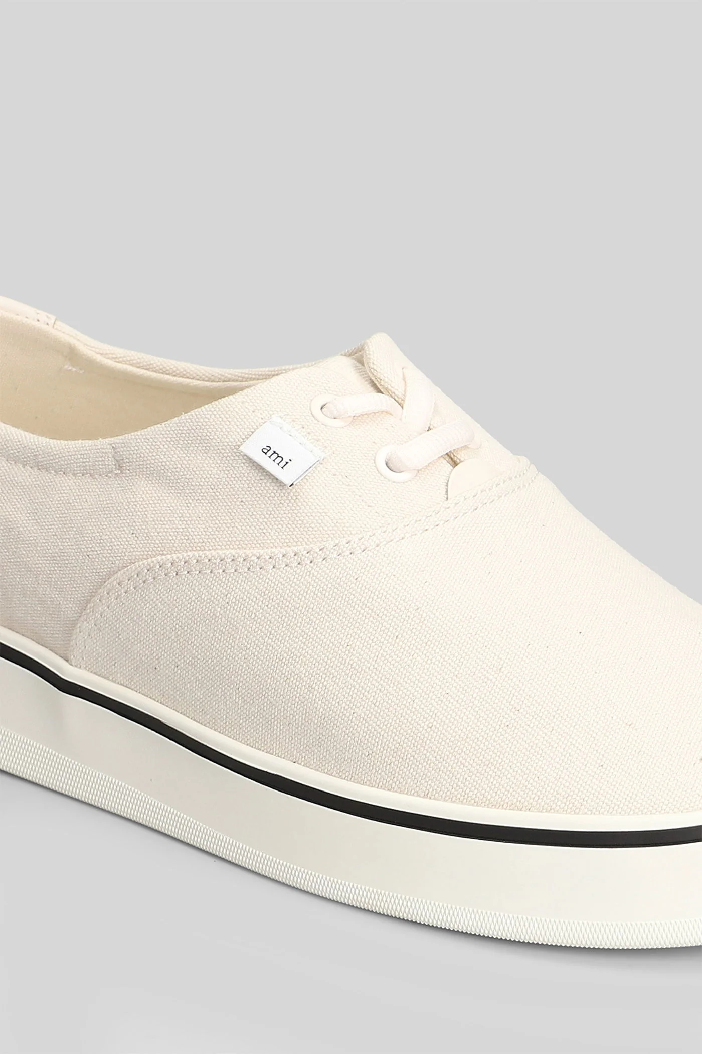 Sneakers in beige cotton - Image 5