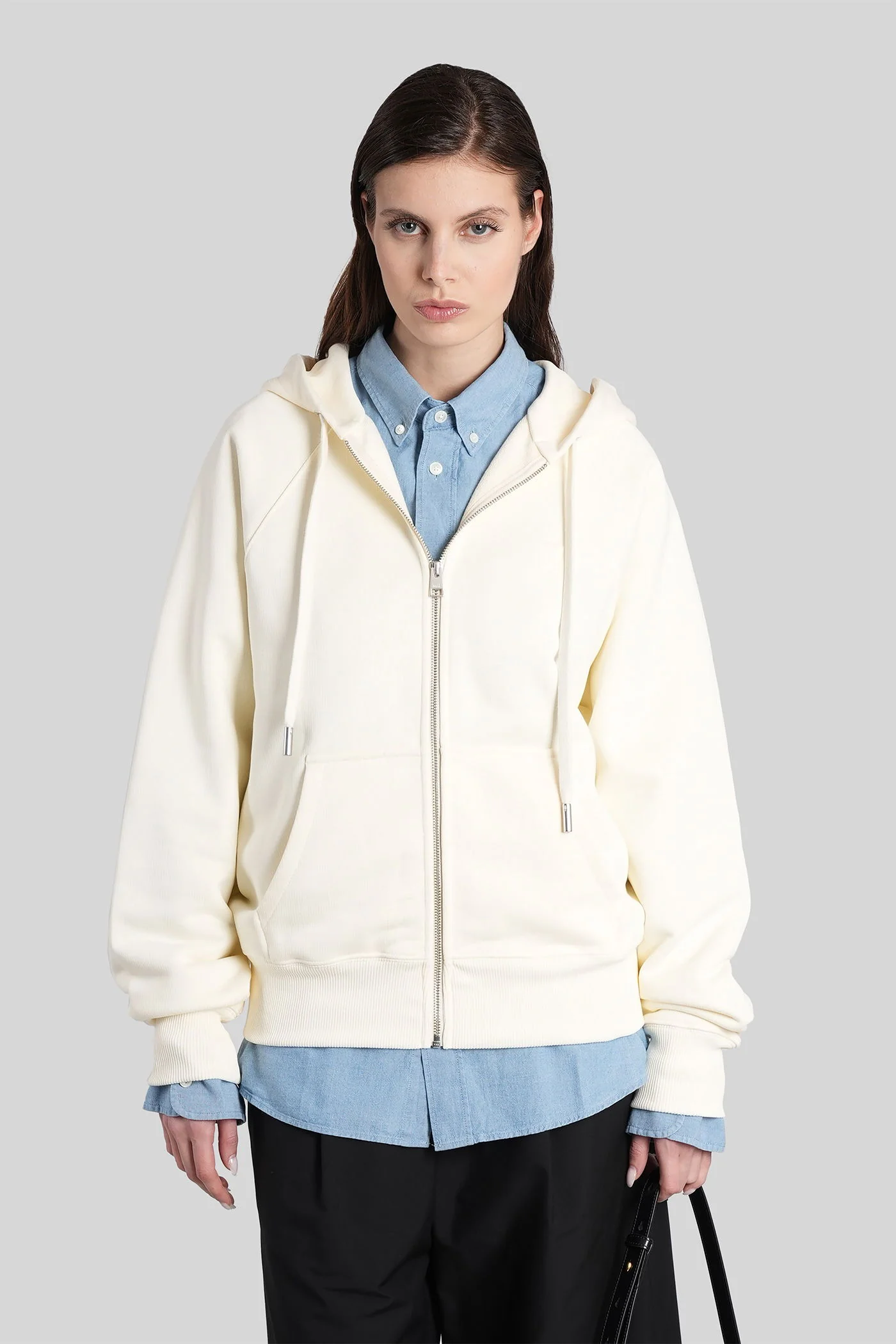 Sweatshirt in beige cotton