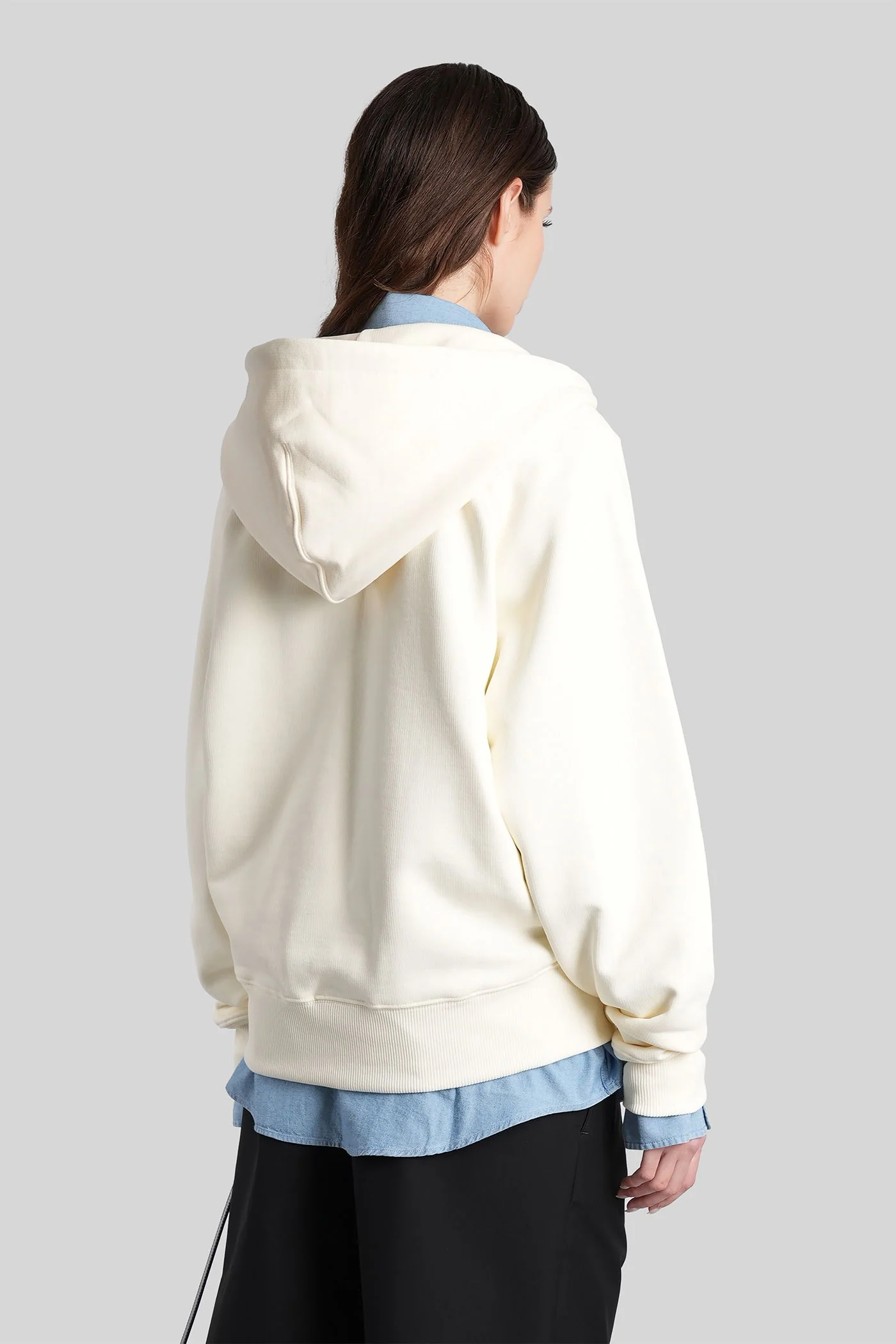 Sweatshirt in beige cotton - Image 3