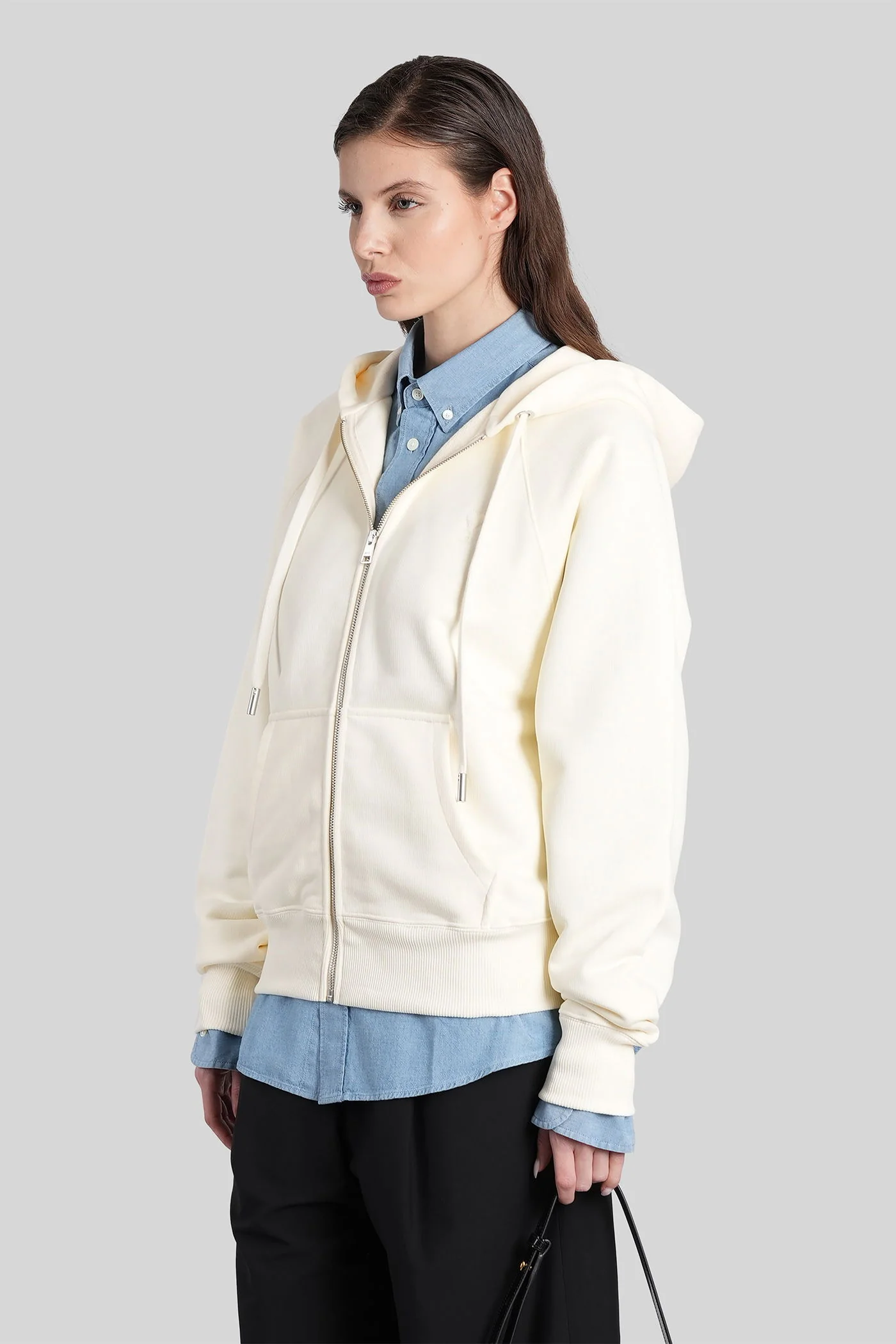 Sweatshirt in beige cotton - Image 4