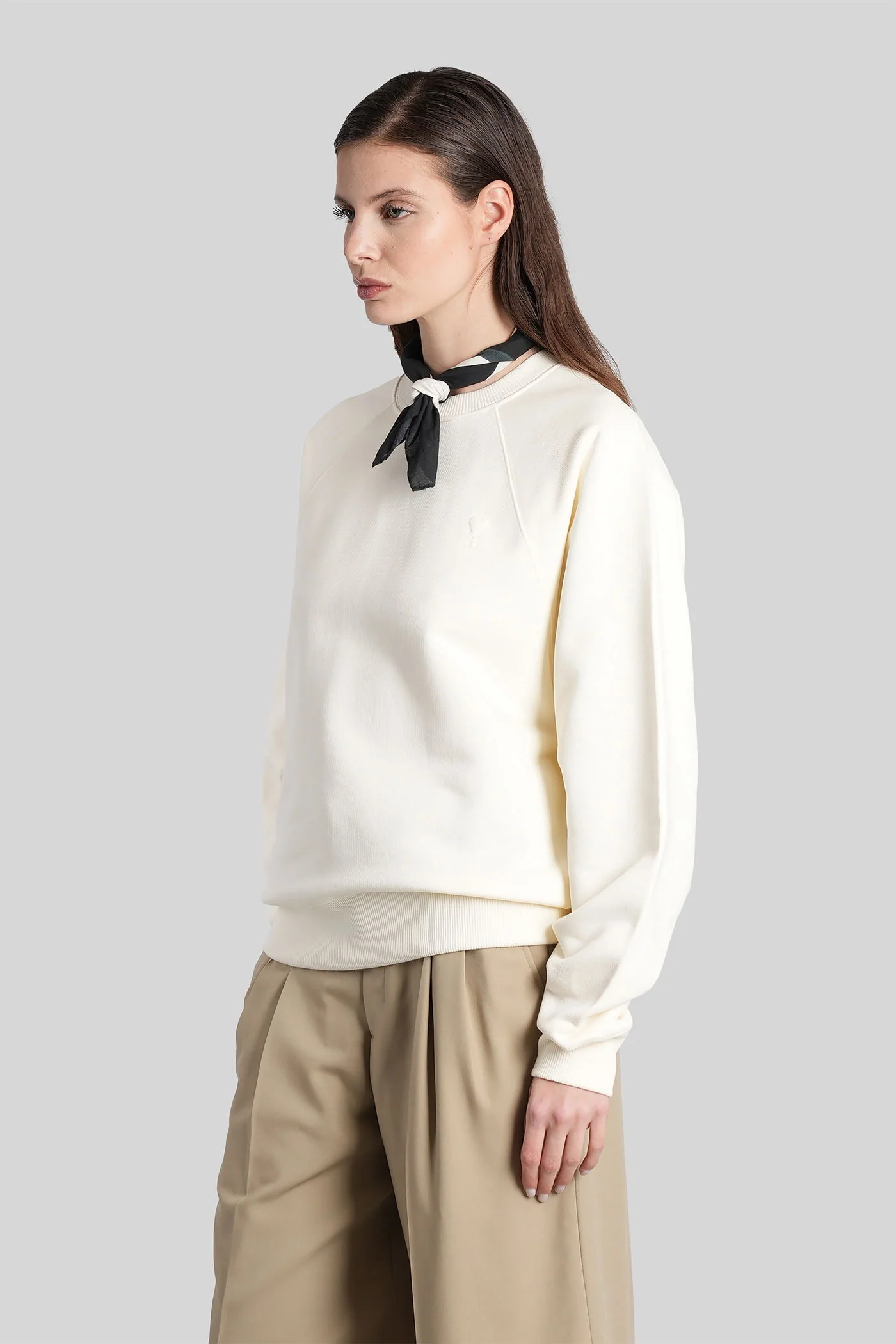 Sweatshirt in beige cotton - Image 4