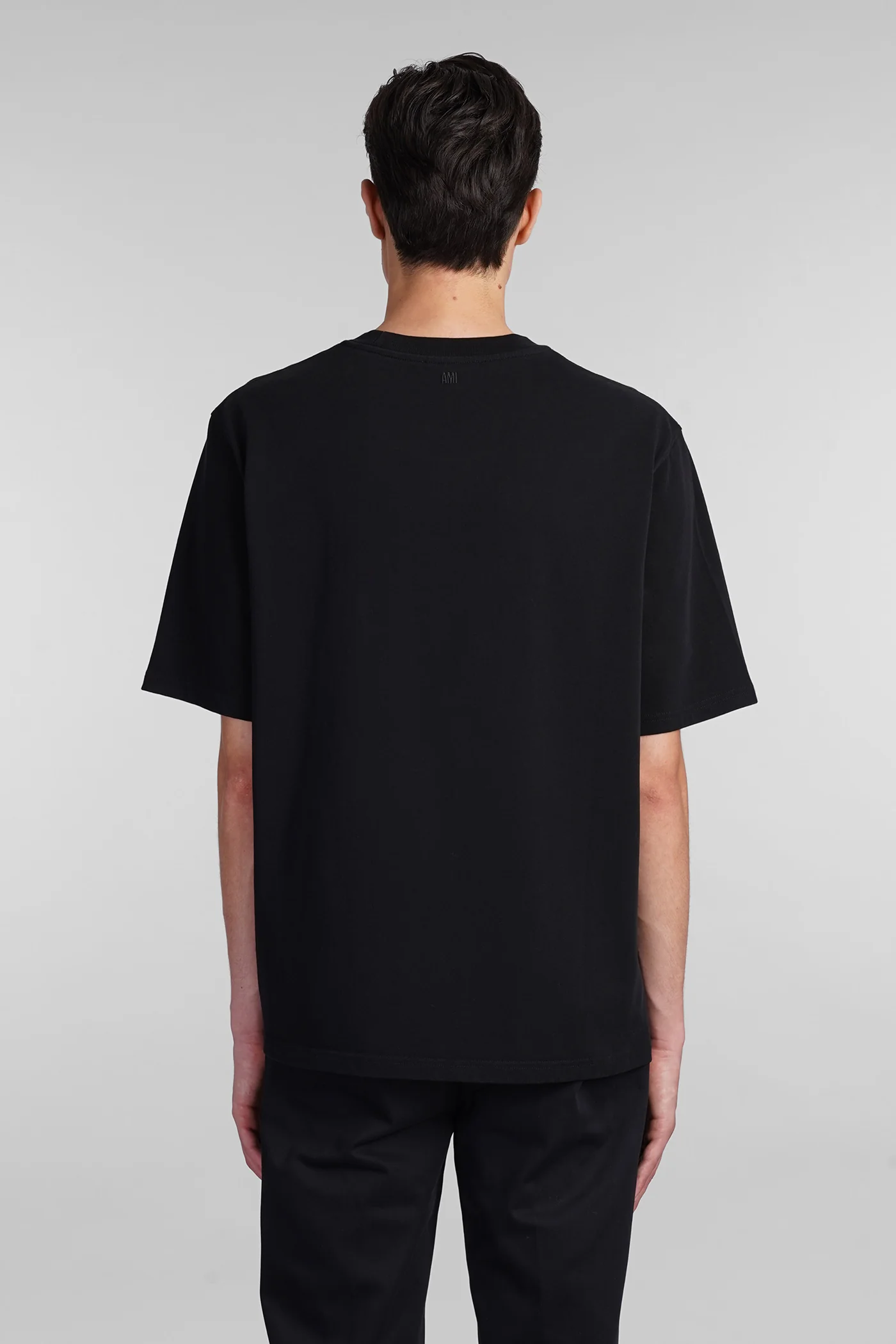 T-Shirt in black cotton - Image 3