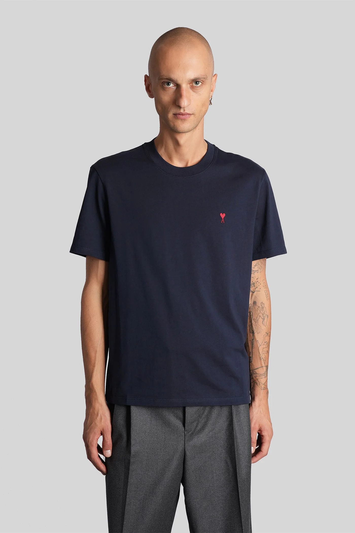T-Shirt in blue cotton