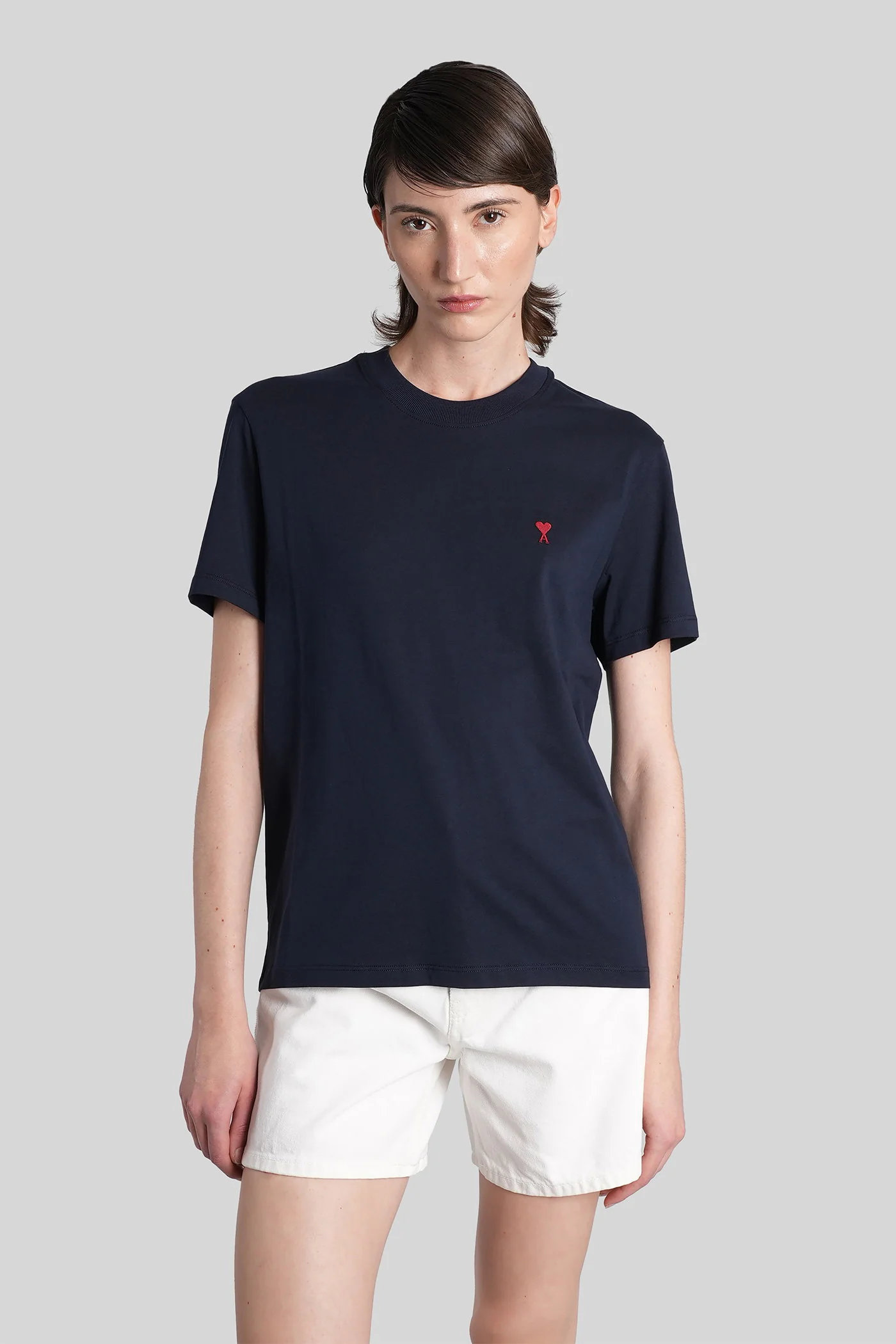 T-Shirt in blue cotton