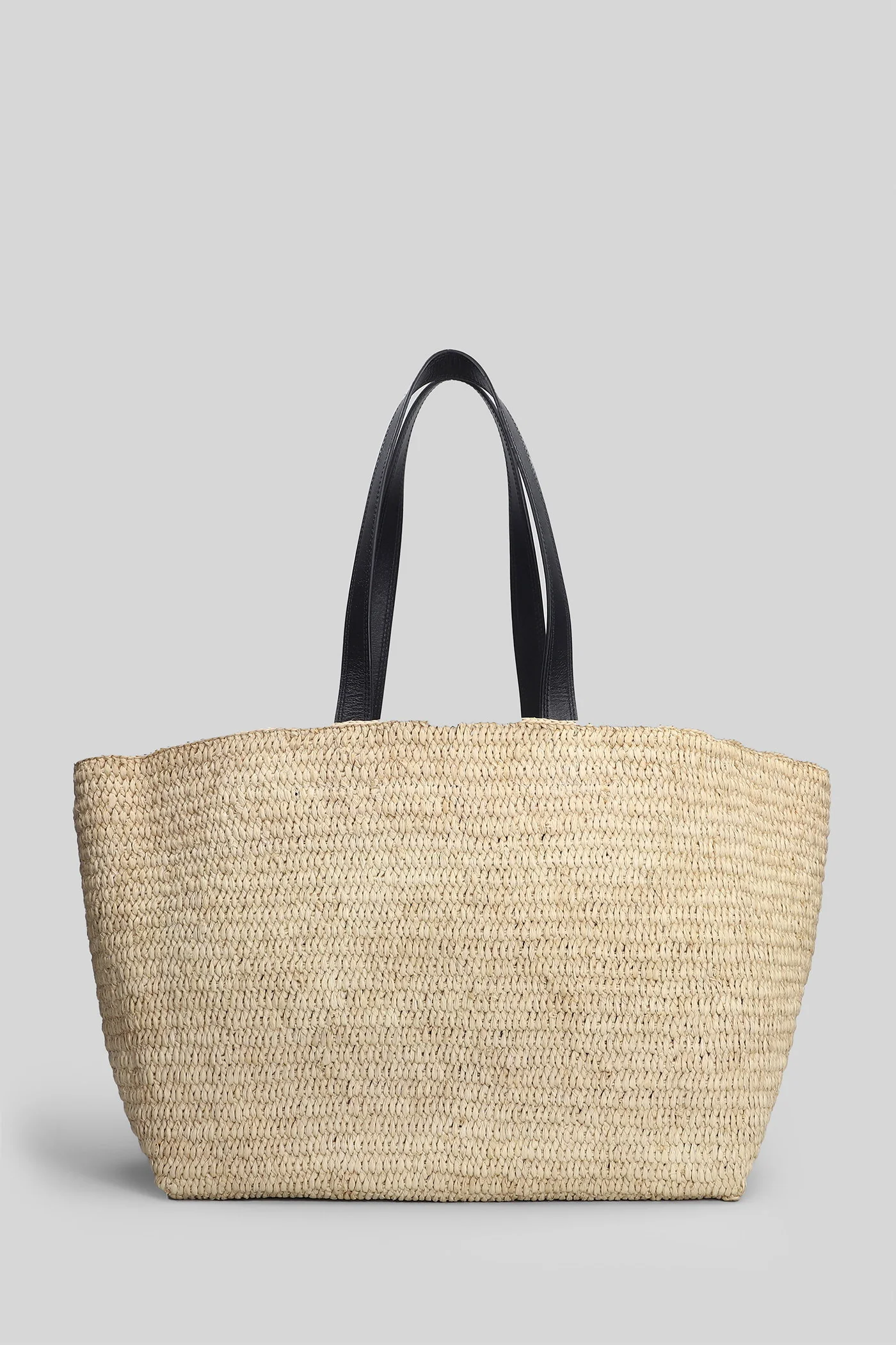 Tote in beige raffia - Image 3