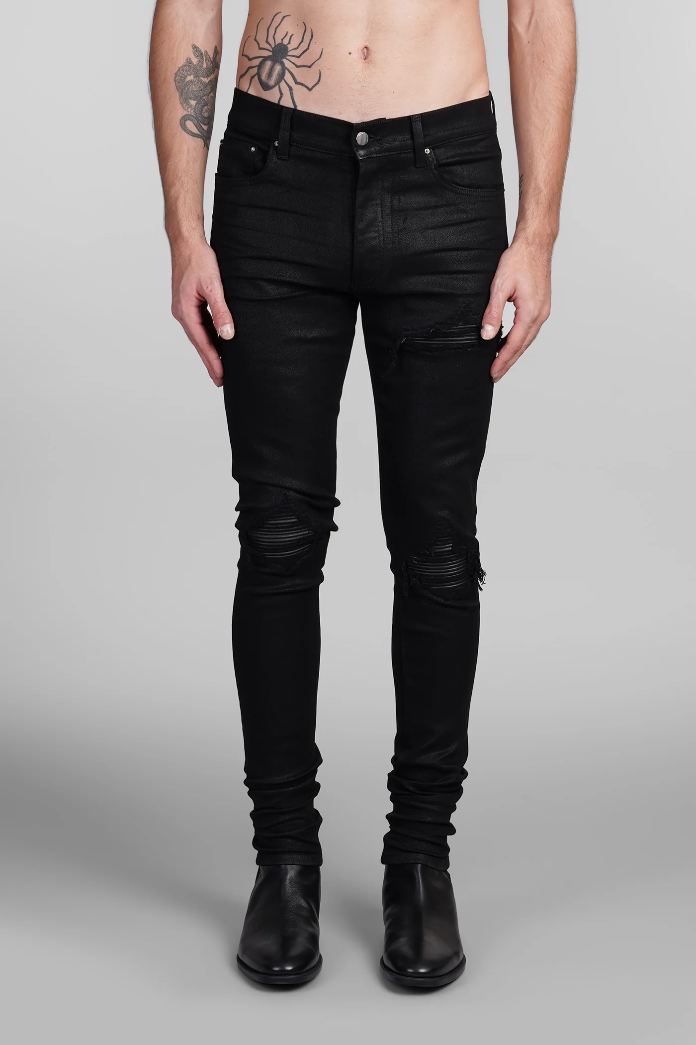 Jeans in black cotton
