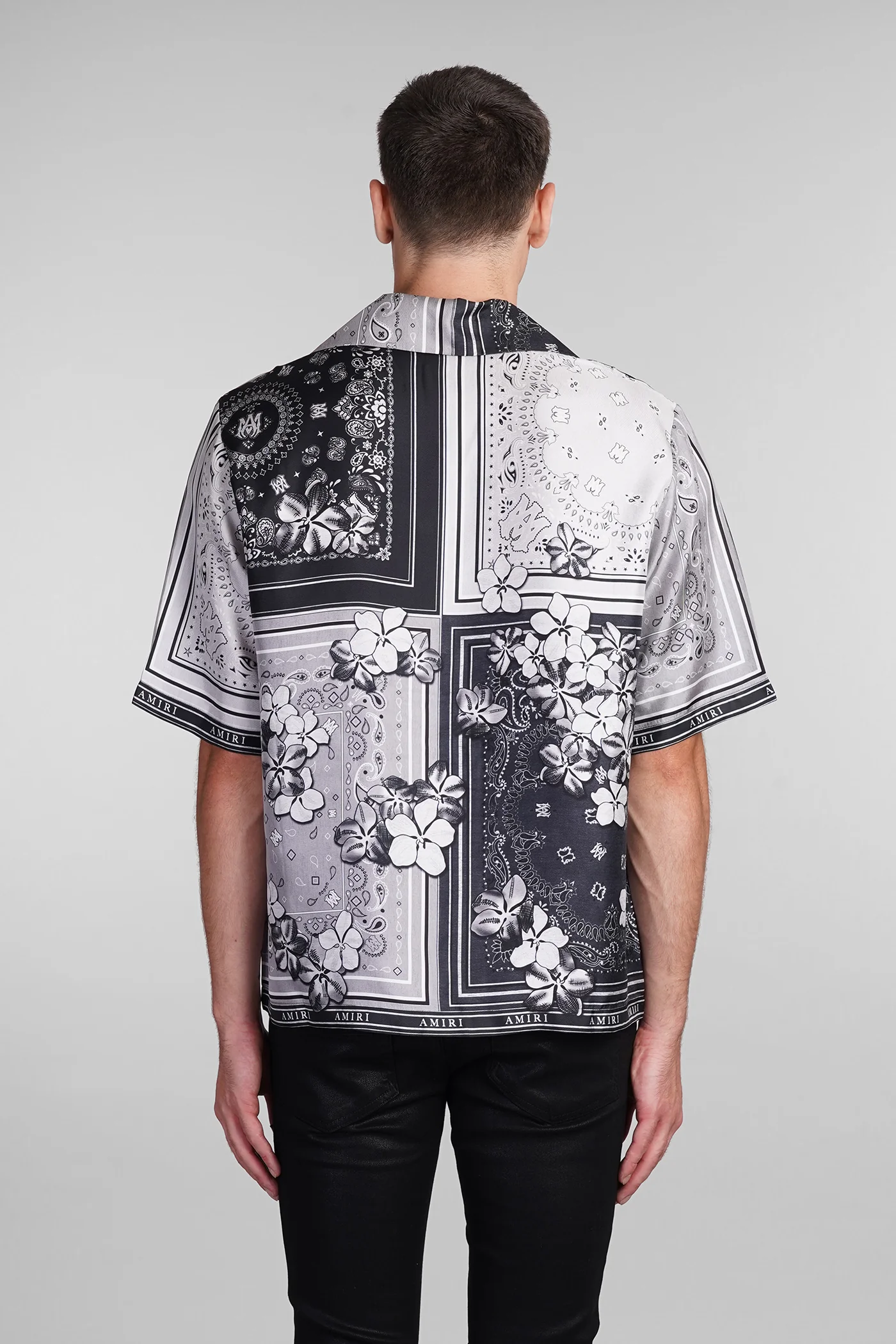 Shirt in black silk - Image 3