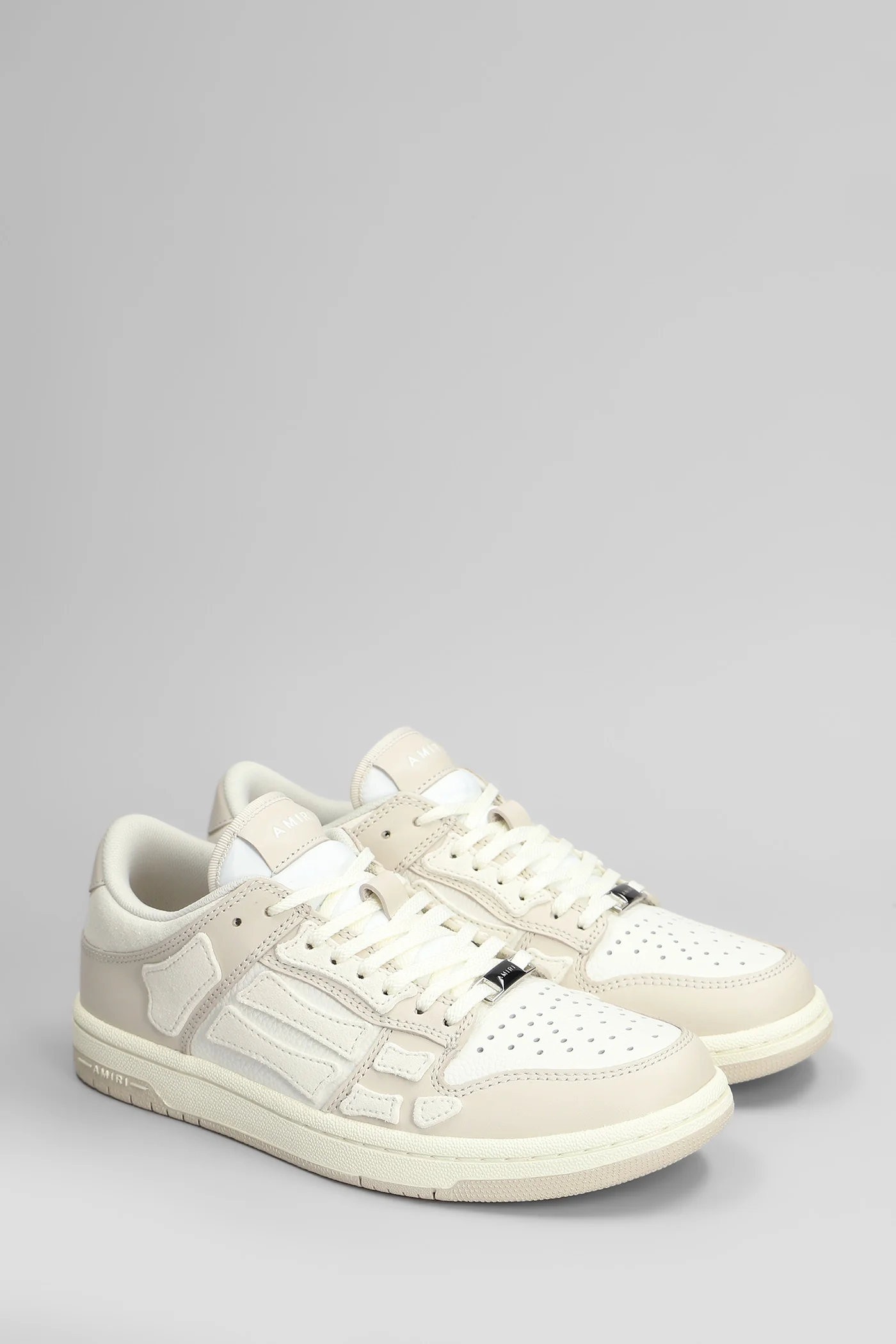 Skel top low Sneakers in beige leather - Image 2