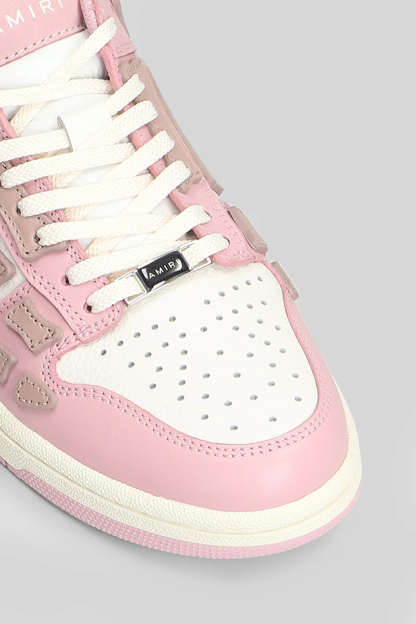 Skel top low Sneakers in rose-pink leather - Image 5
