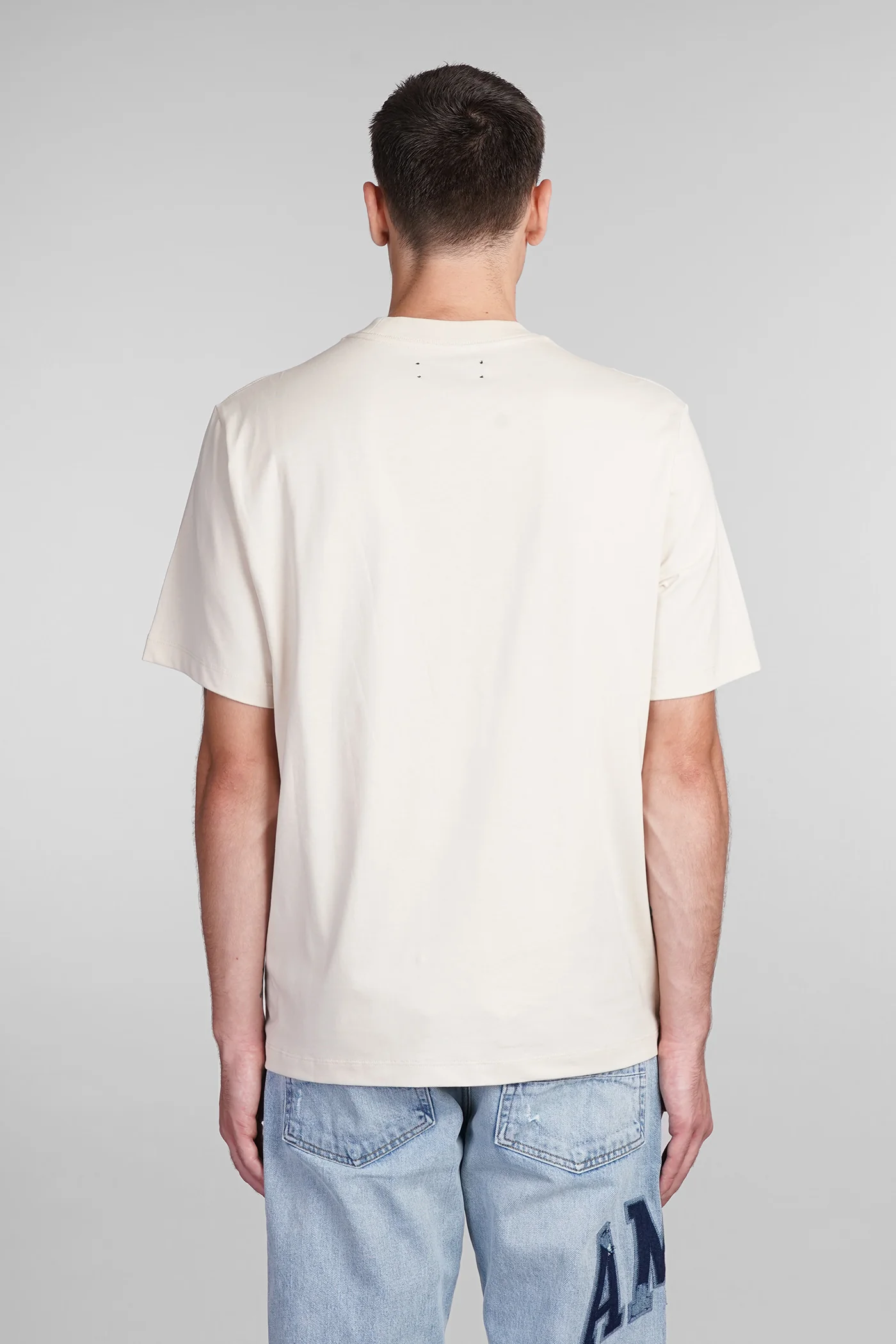 T-Shirt in beige cotton - Image 3