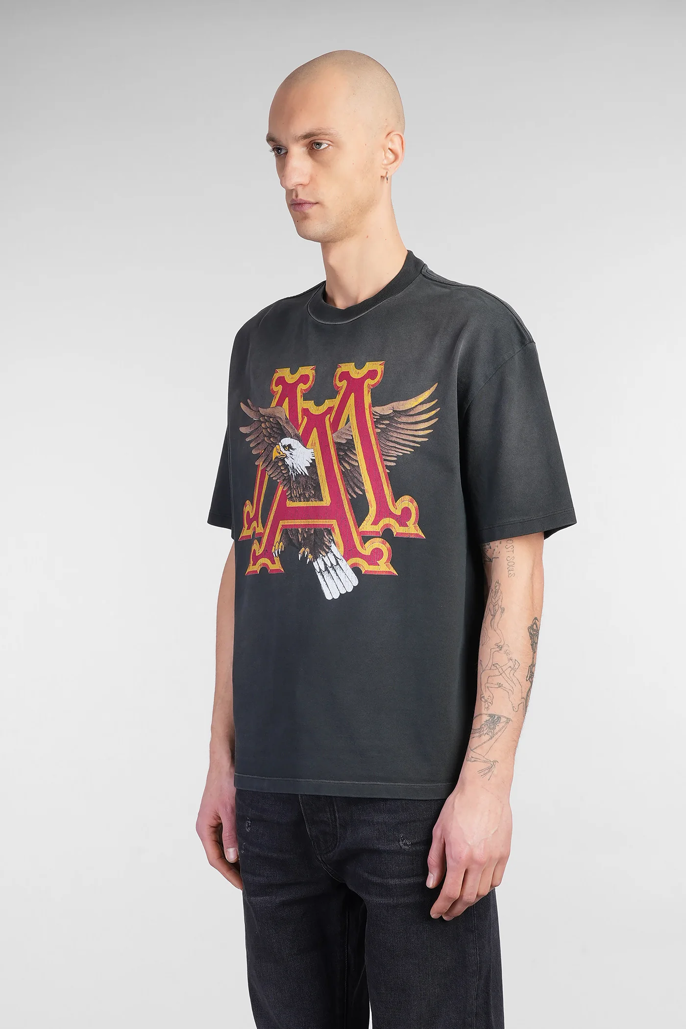T-Shirt in black cotton - Image 4