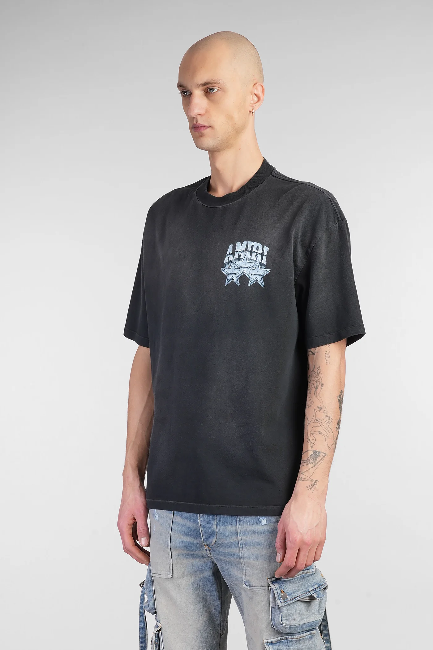 T-Shirt in black cotton - Image 4