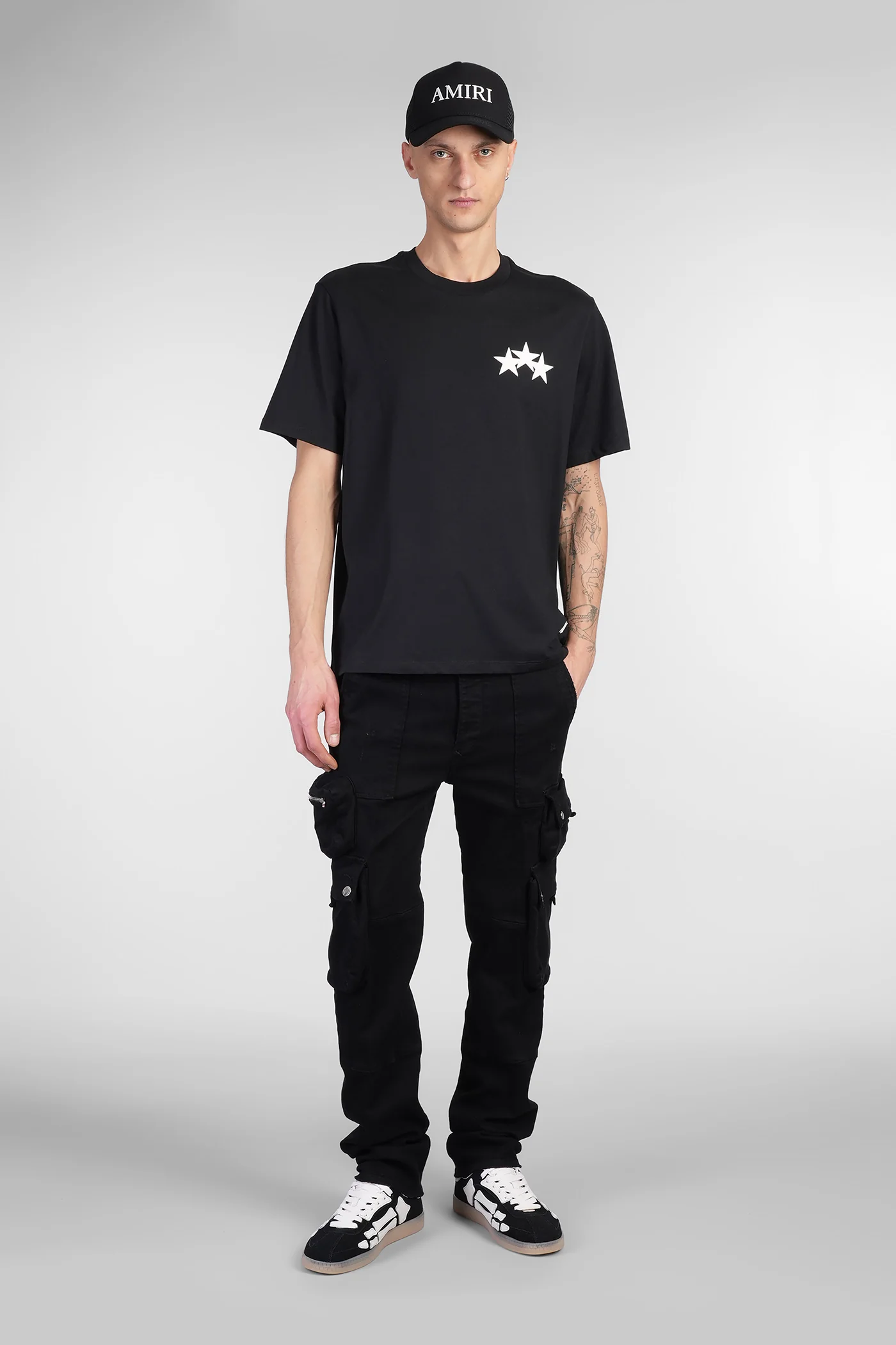 T-Shirt in black cotton - Image 2