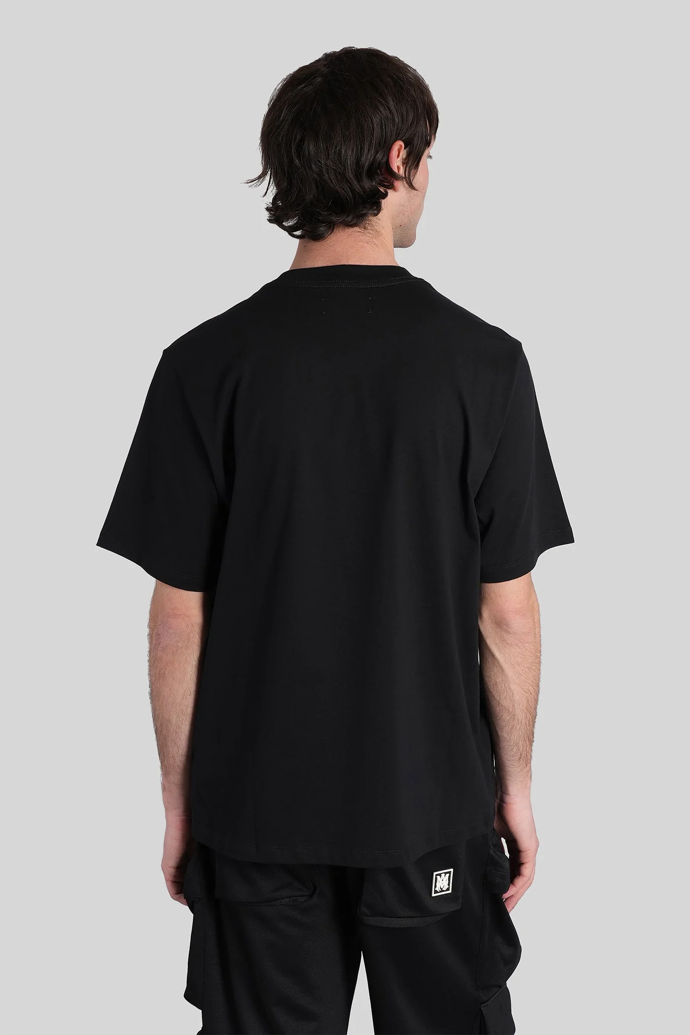T-Shirt in black cotton - Image 3