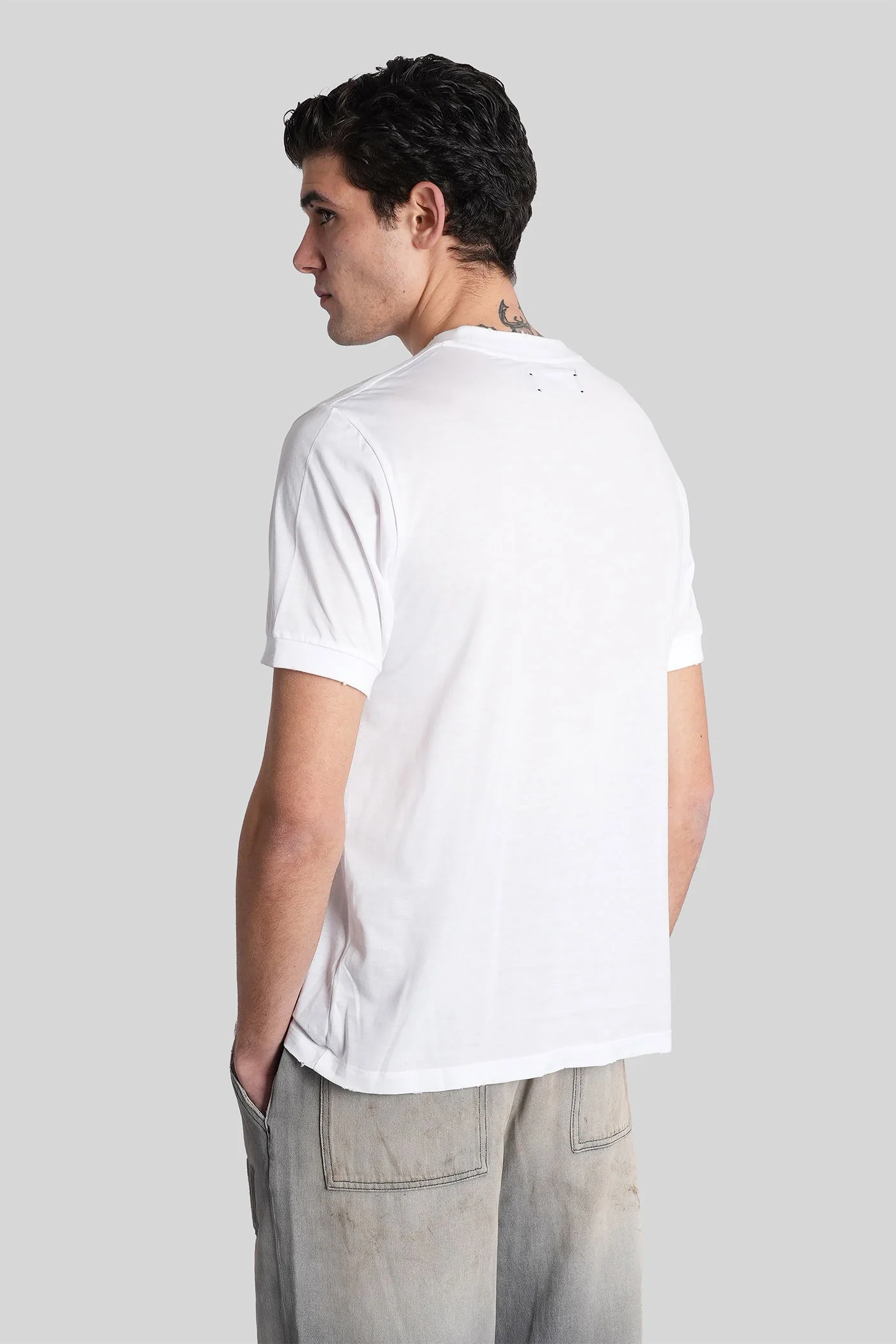 T-Shirt in white cotton - Image 3